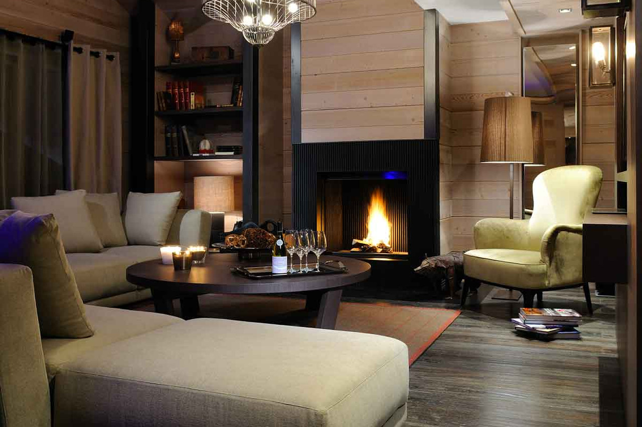 Living area at Apartment Ruby in Courchevel 1850