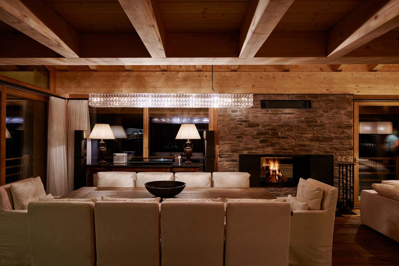 Dining table at Chalet Annapurna in Saas Fee