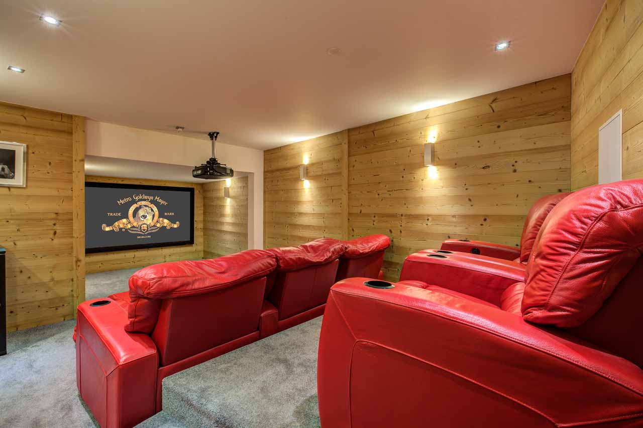 Cinema room at Chalet Bouquetin in Morzine