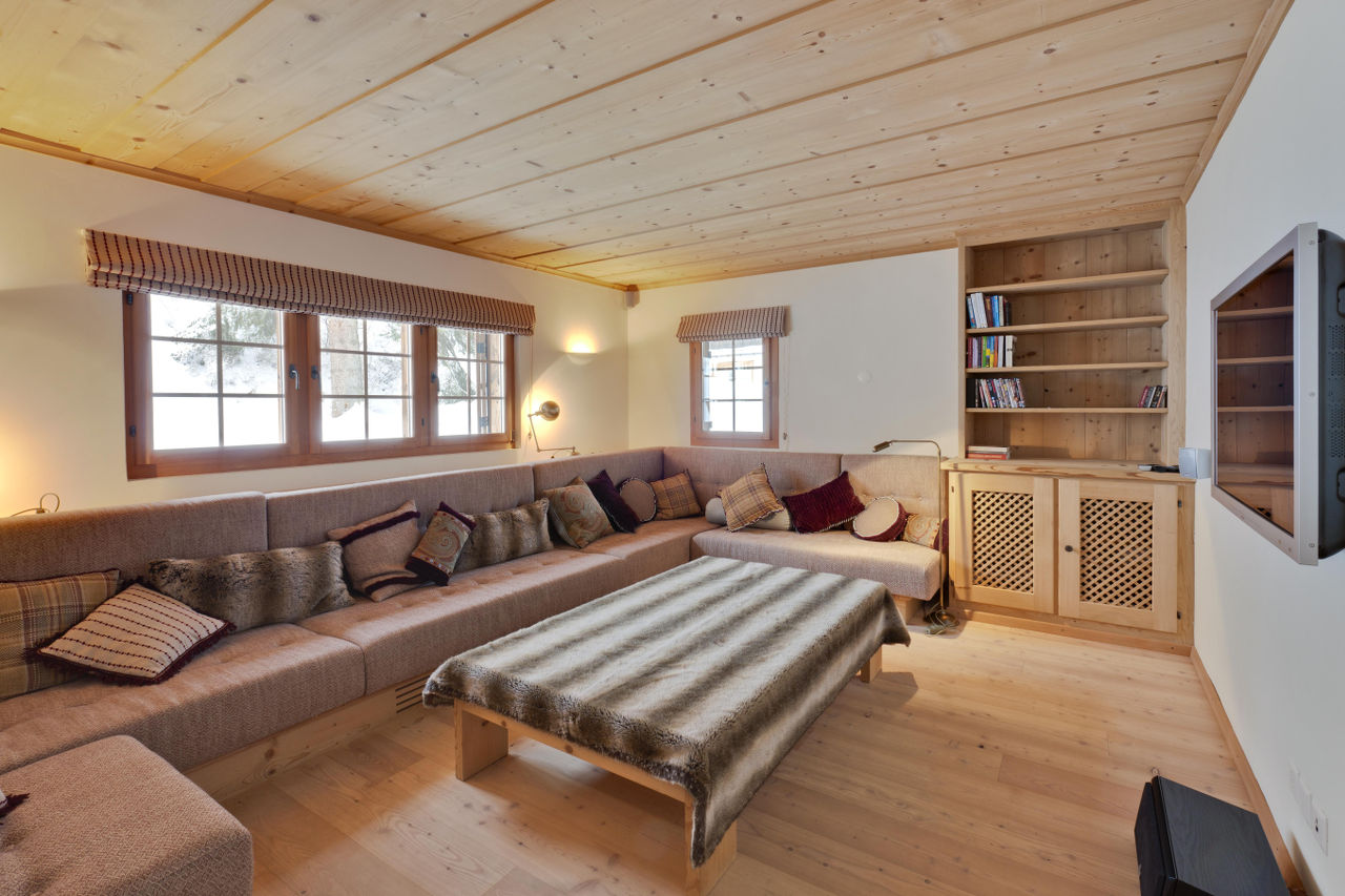 TV room of Chalet Chimera in Klosters