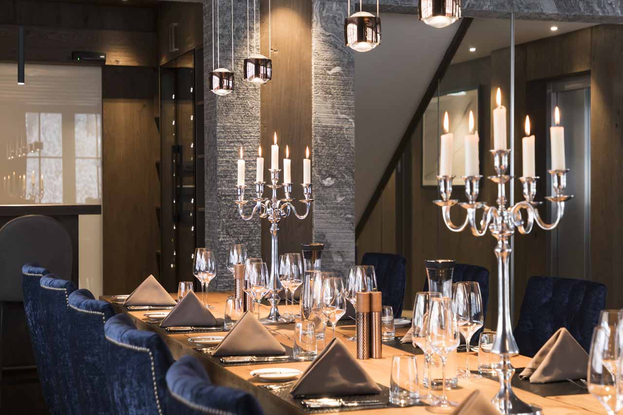 Dining area at Chalet Lena in St Anton