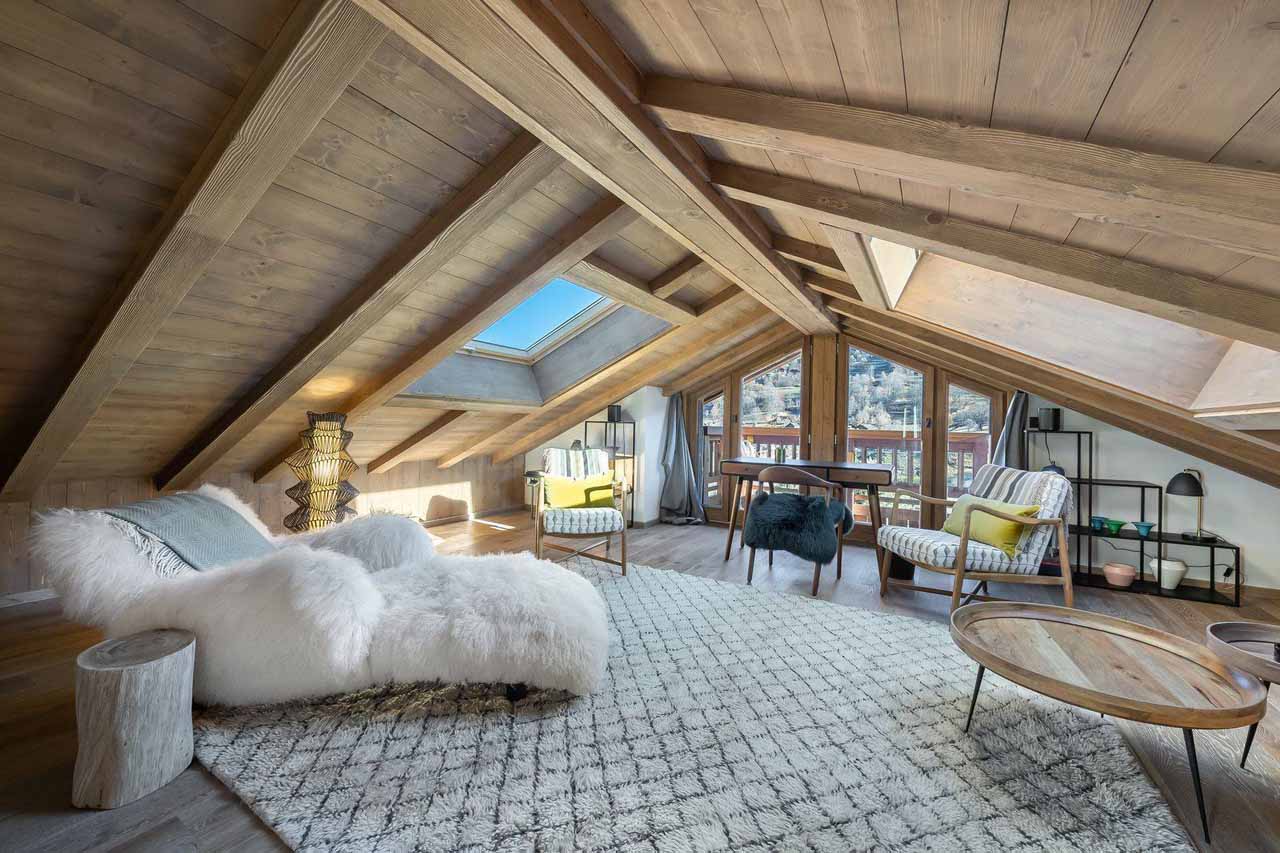 Bedroom one at Chalet Les Voutes in Meribel