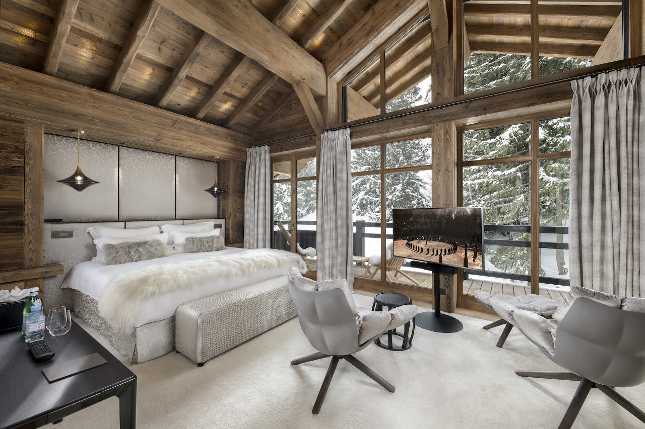 Master bedroom at Chalet Manasa in Courchevel 1850