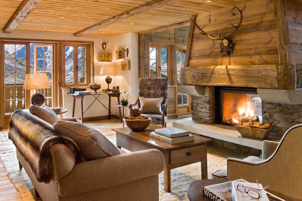 Living room at Chalet Pelerin in Le Miroir