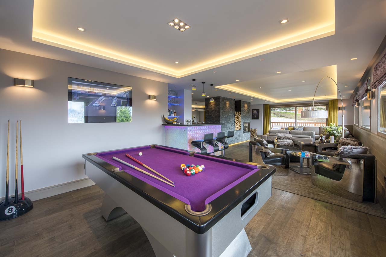 Pool table at Chalet Pont du Cam in Meribel