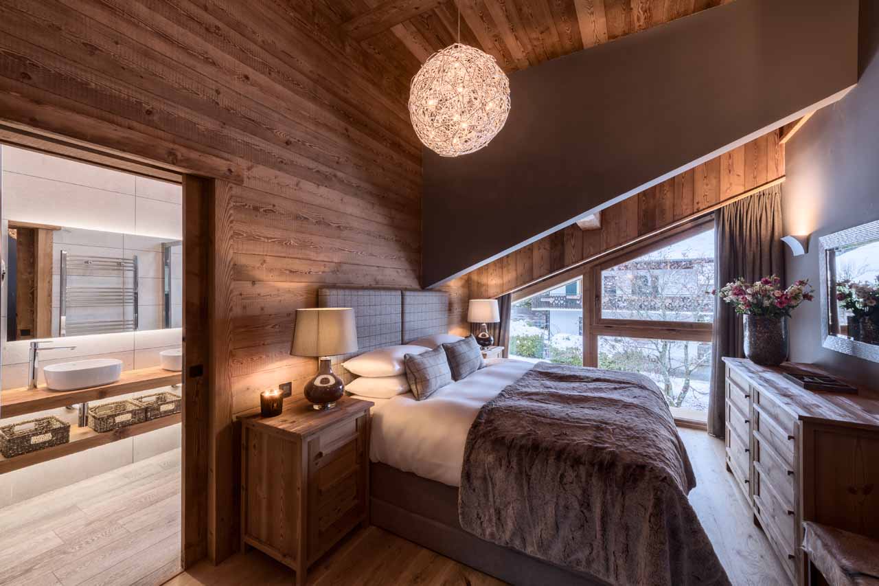 Bedroom two at Lodge de Nants in Morzine