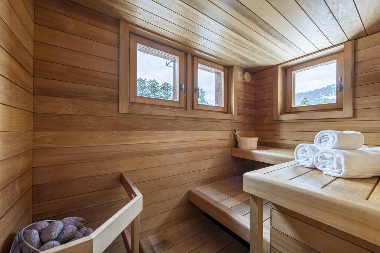 Sauna at Apartment Cantarella in Verbier