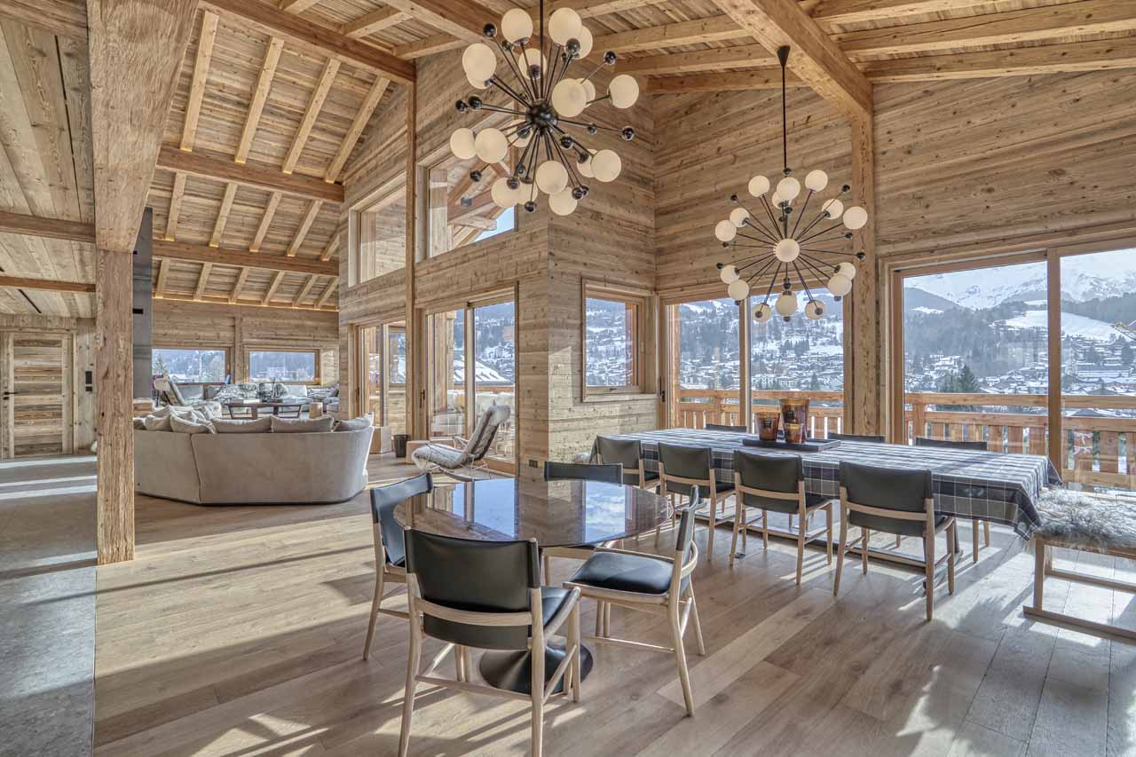 Dining area at Chalet 141 in Megeve