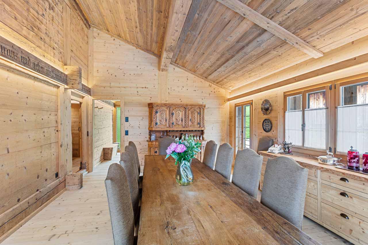 Dining room in Chalet 1808, Gstaad