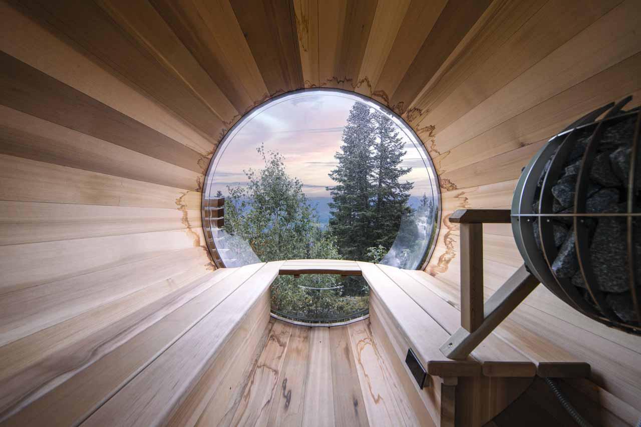 Barrel sauna at Chalet Bela Vya 2 in Les Arcs