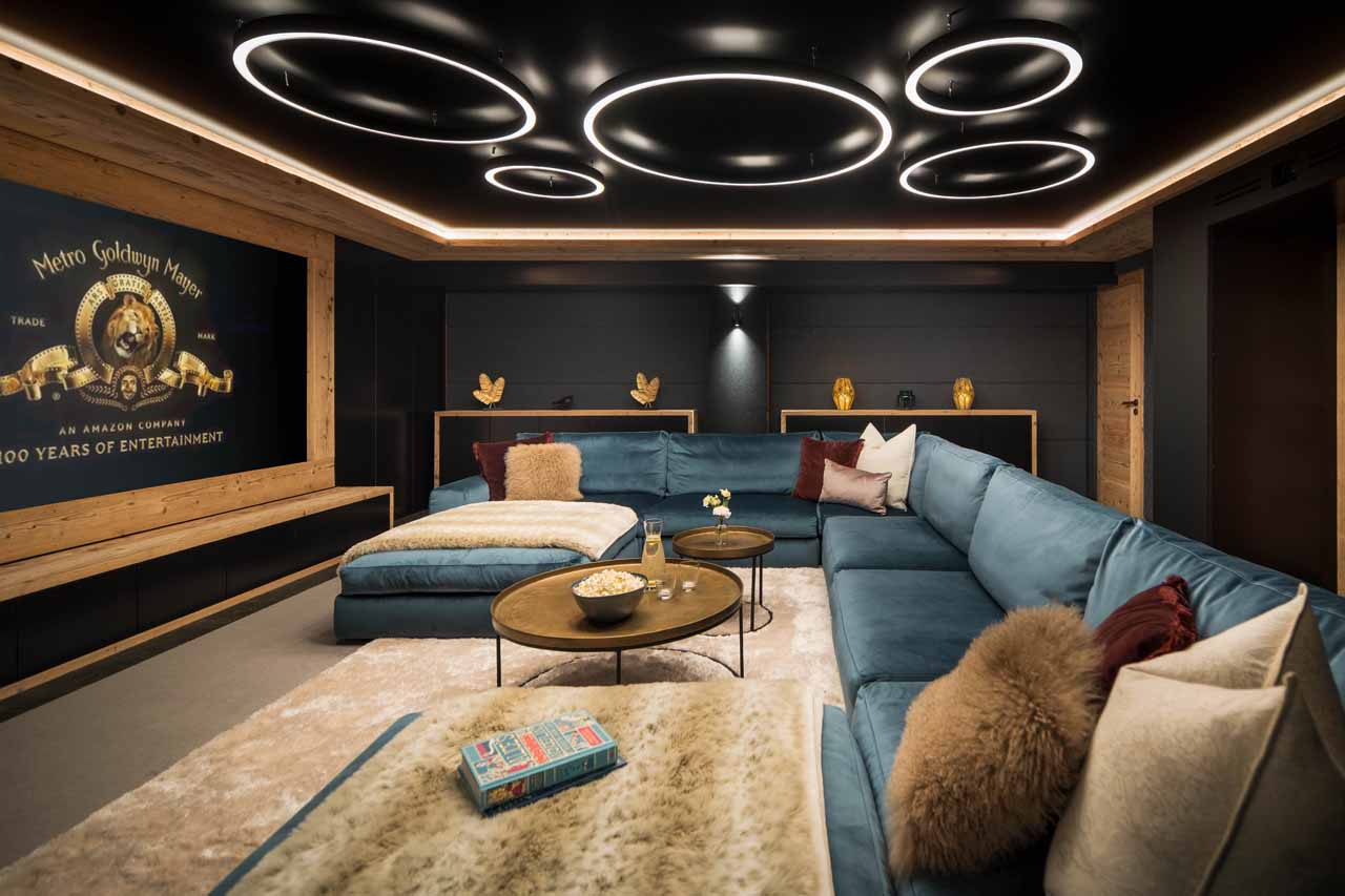 Chalet calima cinema room in Verbier