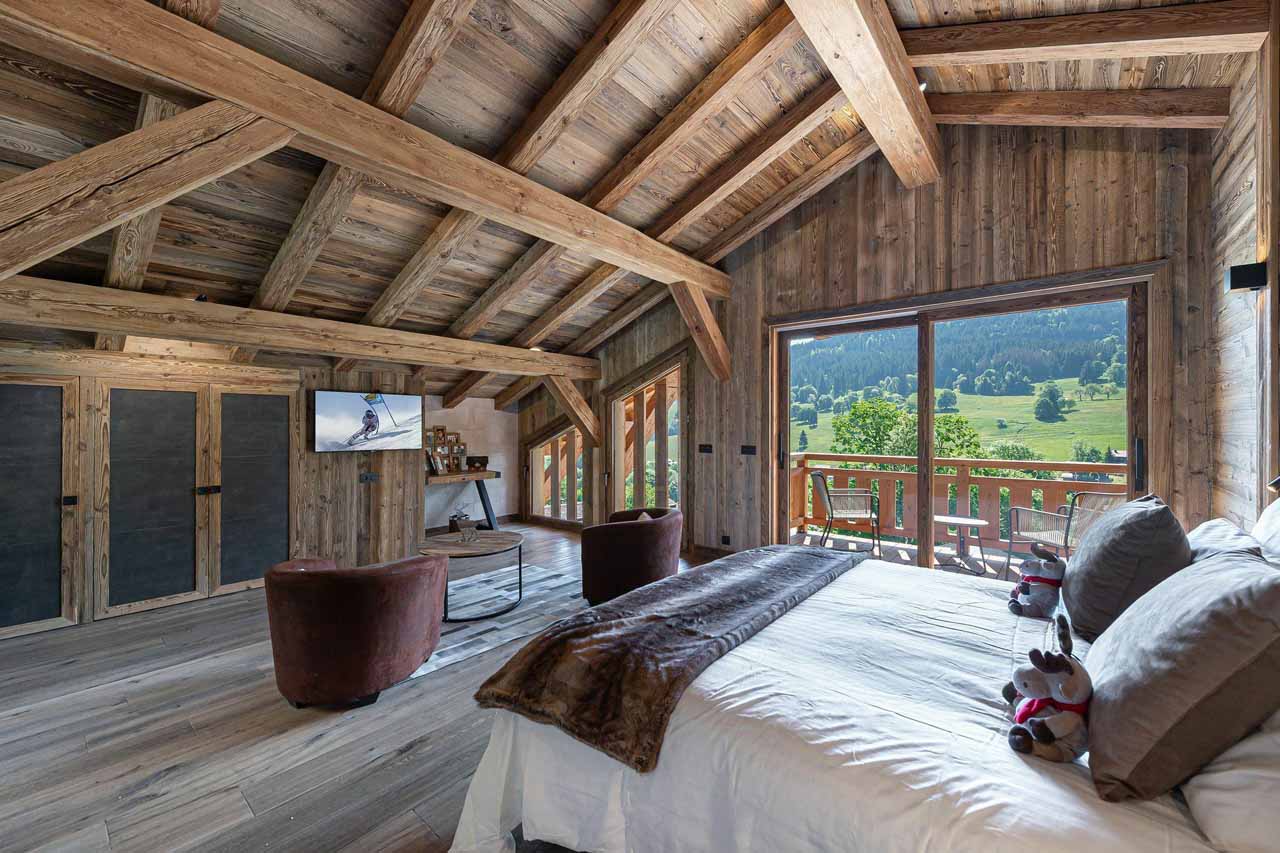Master suite at Chalet Eastwood in Megeve