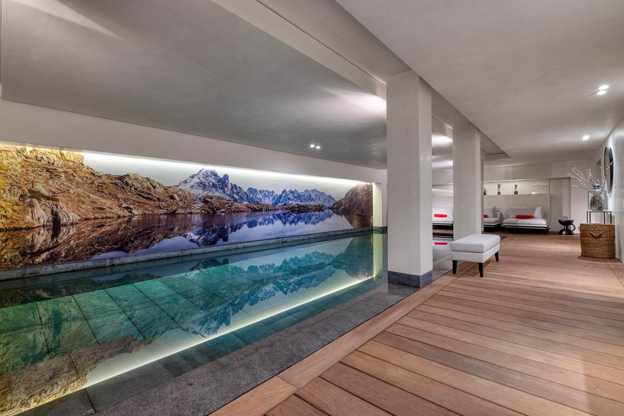 Indoor pool at Chalet Izoard in Megeve