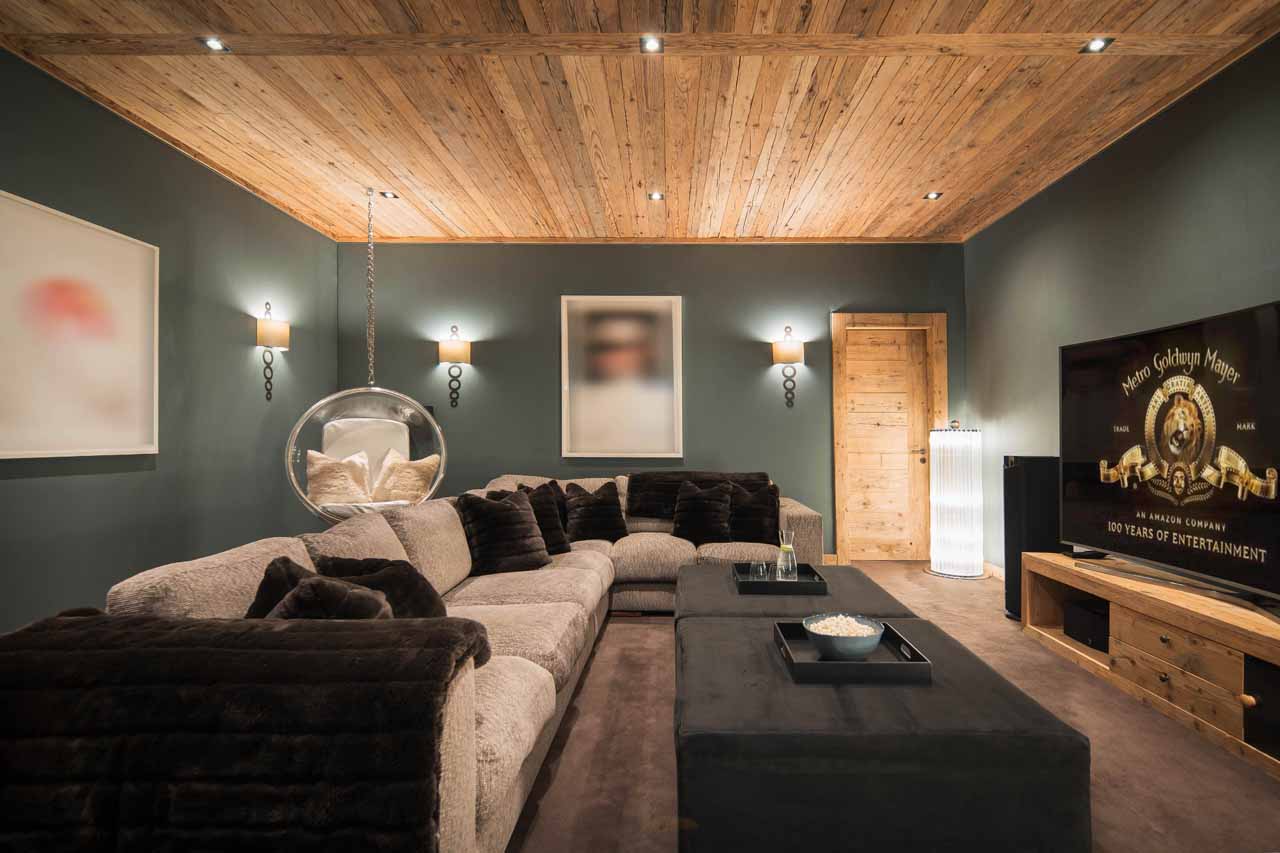 Cinema room at Chalet Norte in Verbier