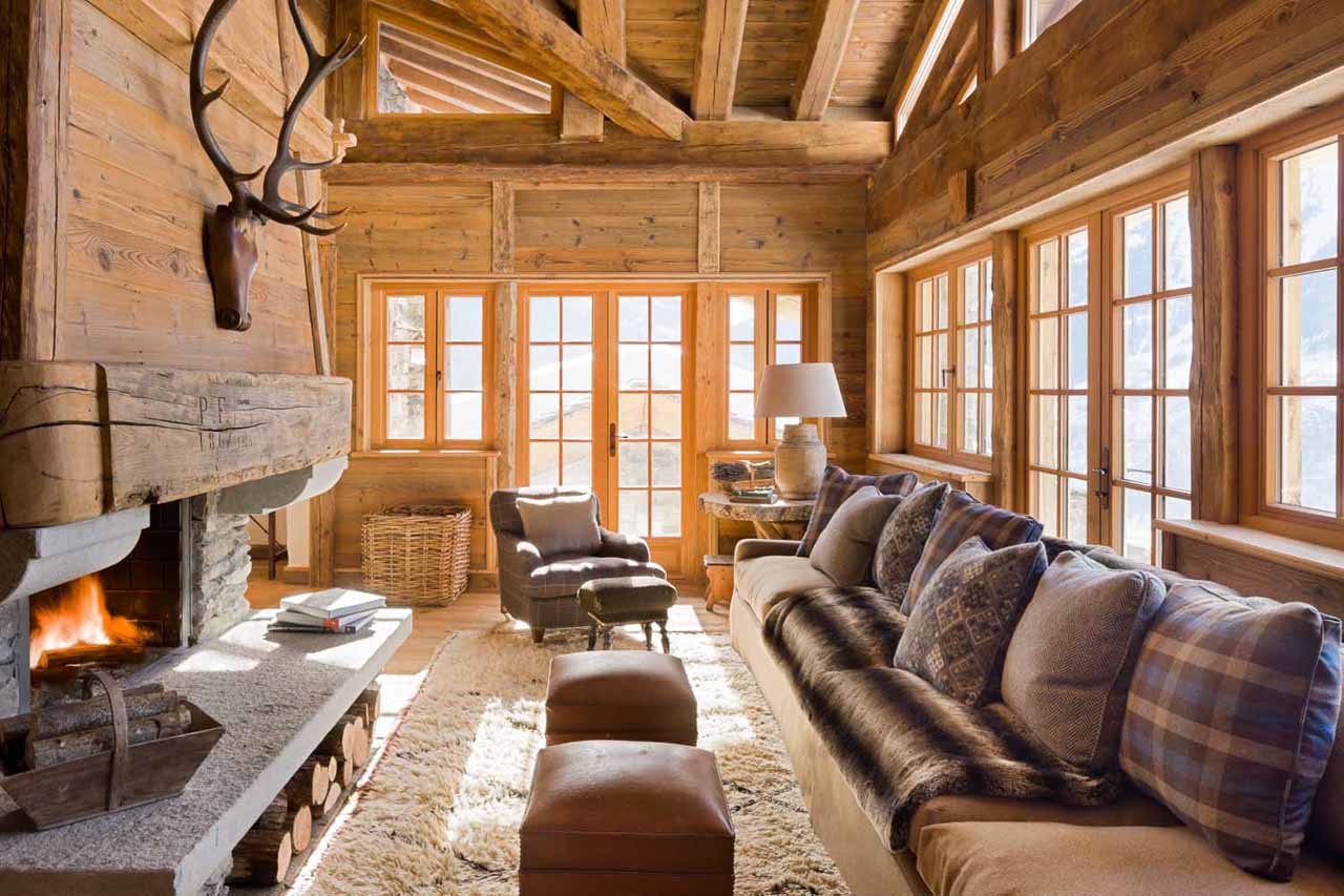 Living room at Chalet Pelerin in Le Miroir