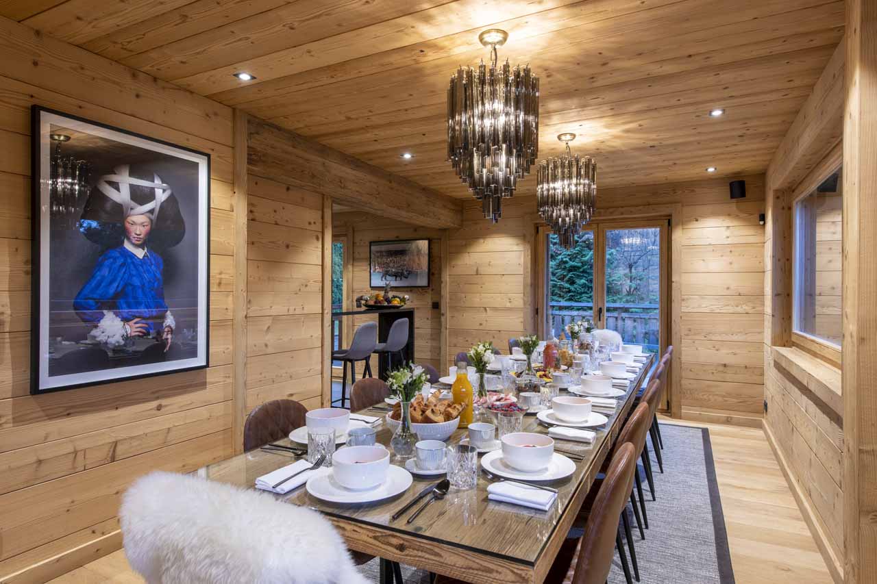 Dining area of Chalet Petit Ours in Verbier