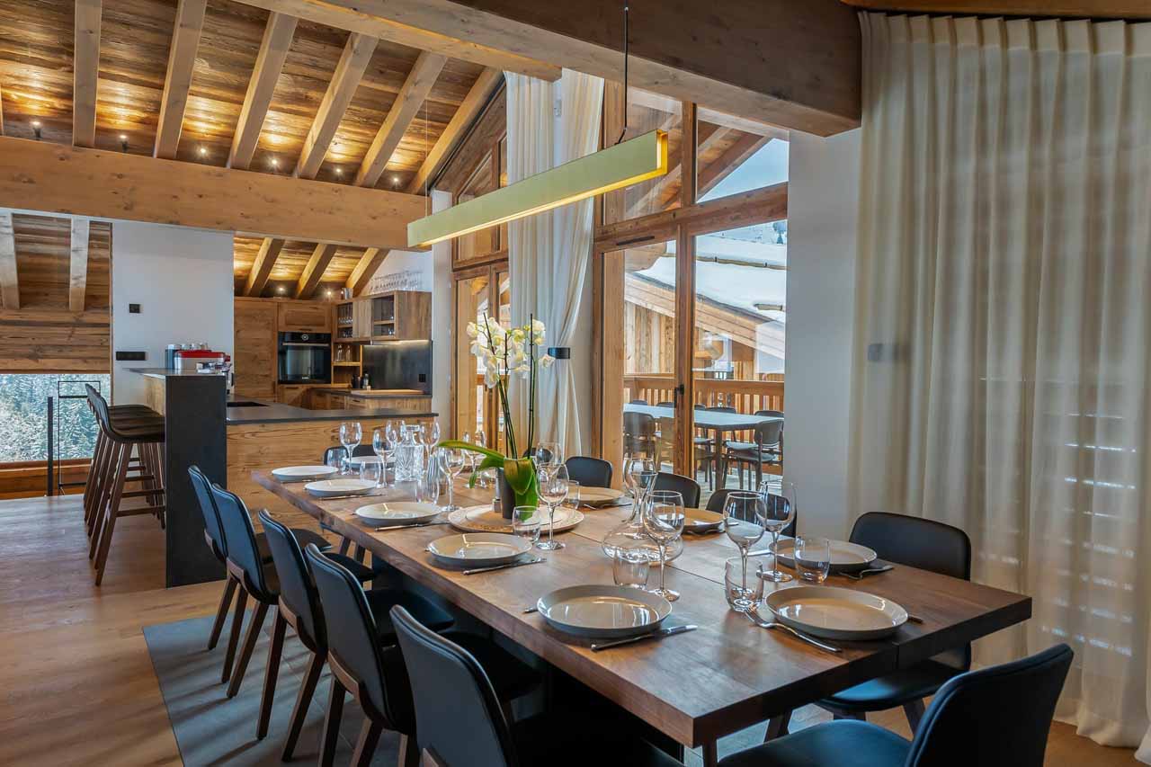 Dining table at Chalet San Pietro in Courchevel 1850