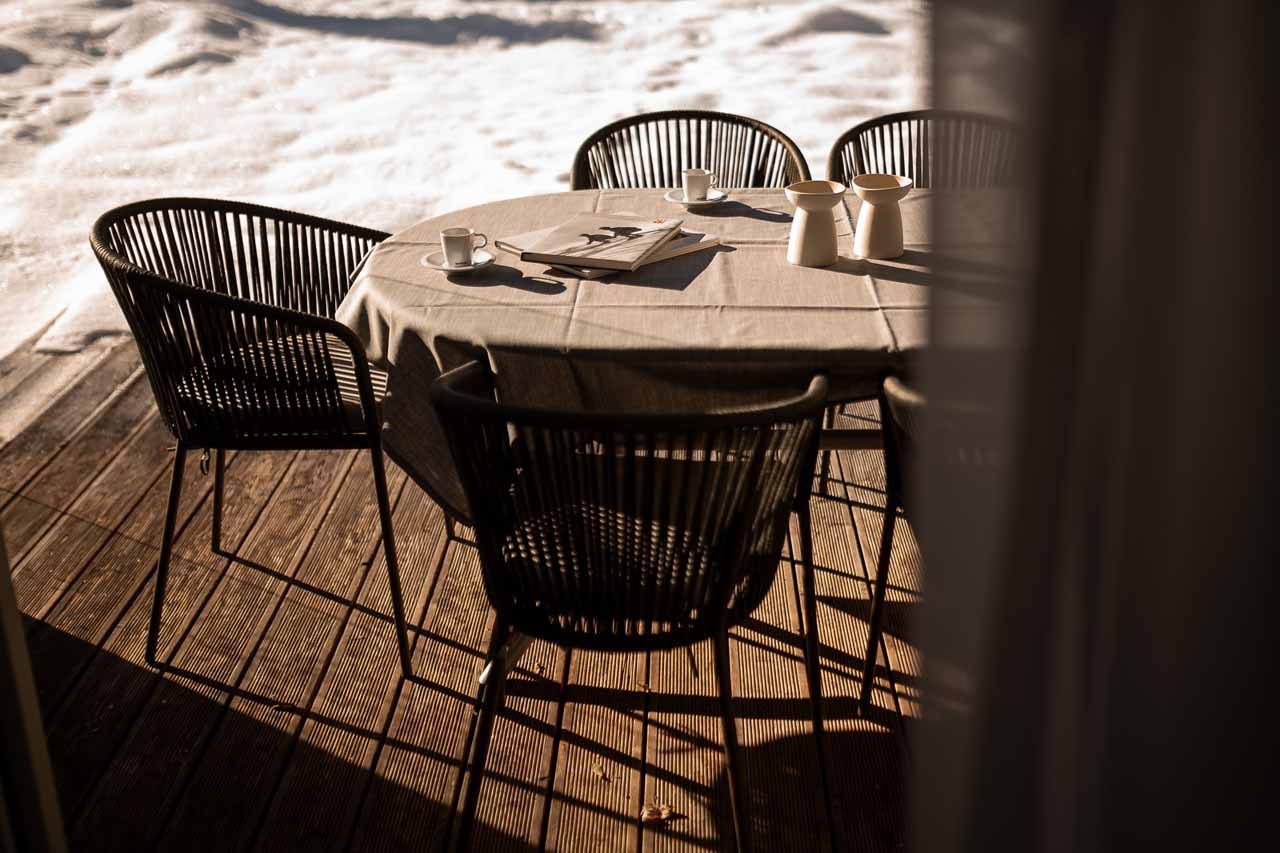 Terrace at Chalet Toda in Lech