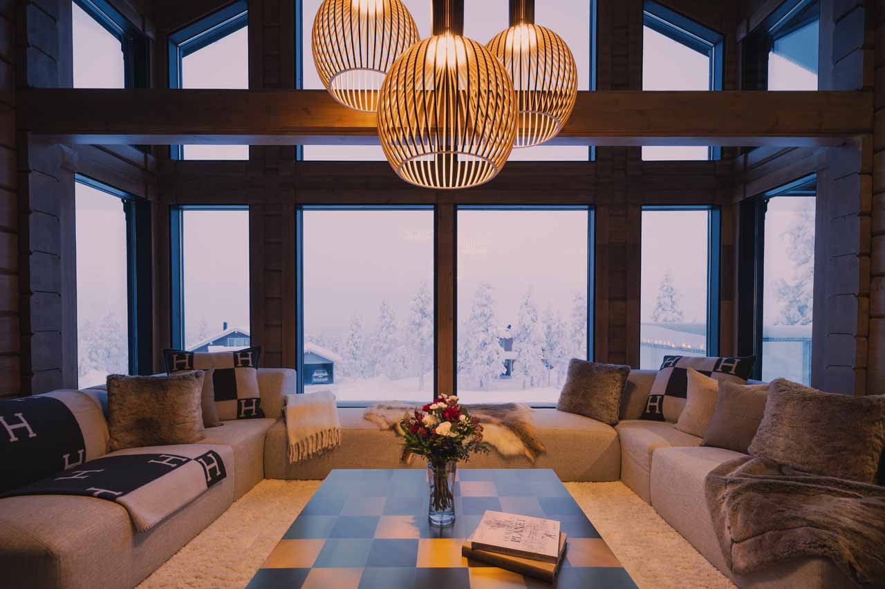 Lounge at Chalet Utsu in Levi, Finland