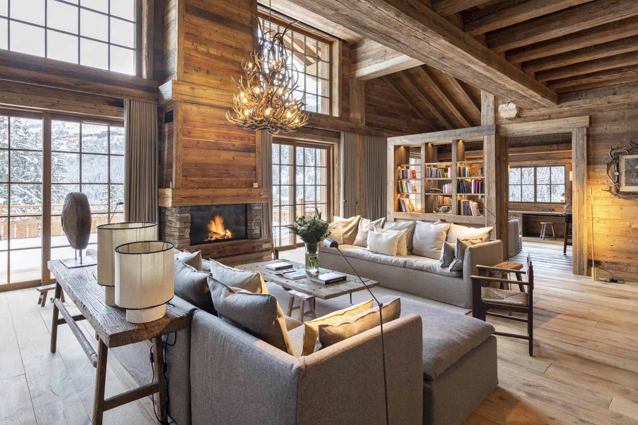 Living room at Chalet Domaine de l'Orme in Meribel