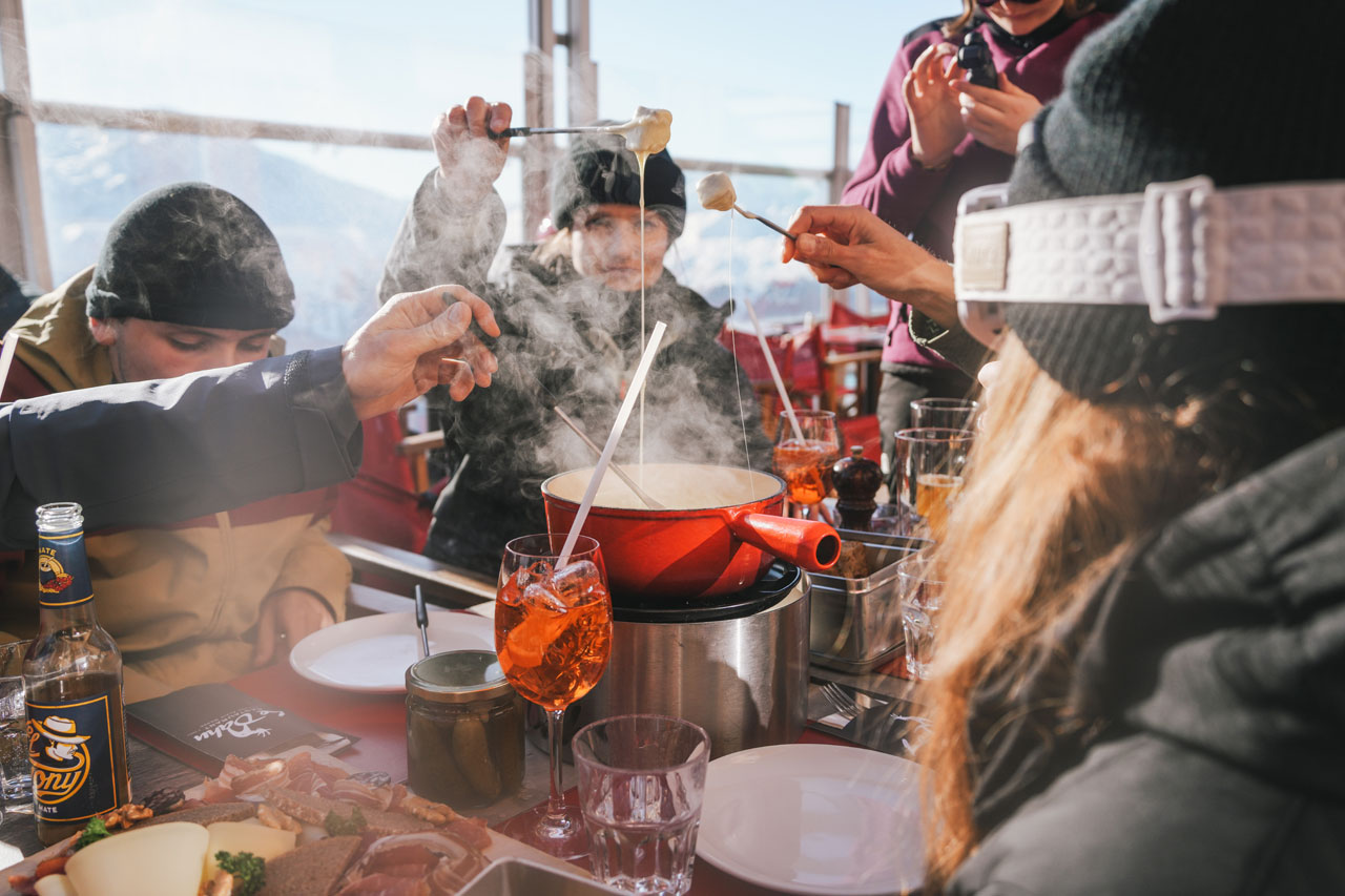 Fondue in Verbier