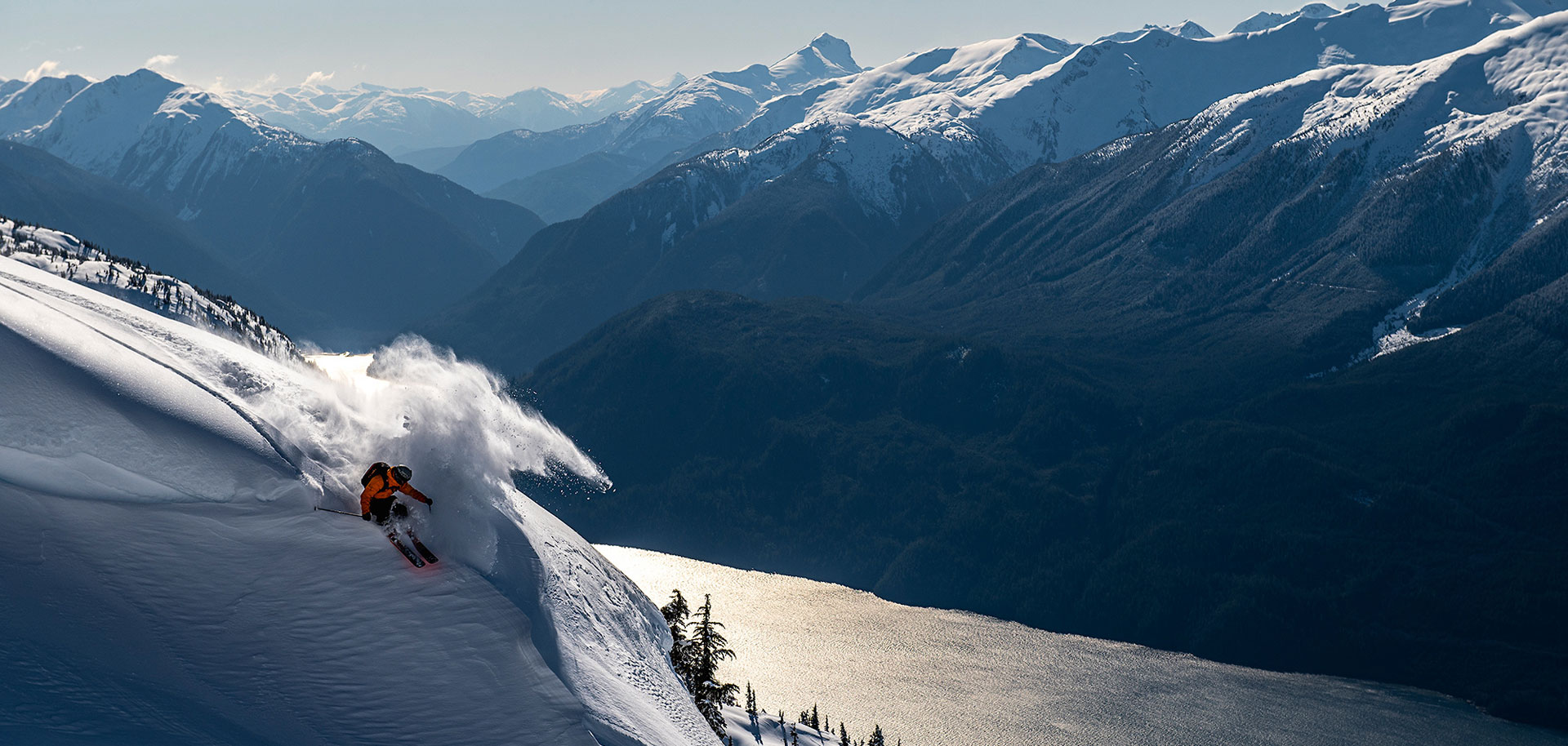 Powder skiing from yacht