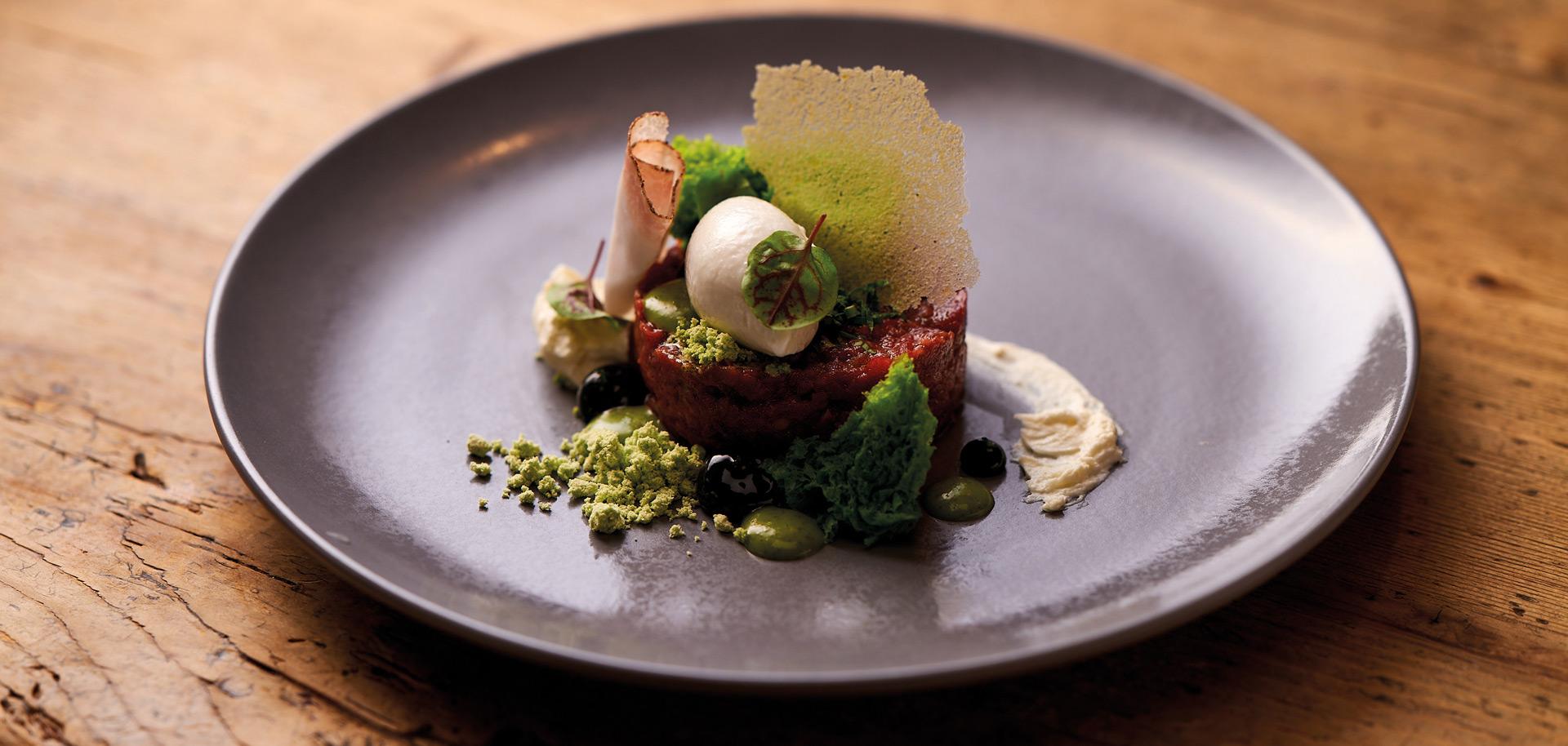 Beef Tartare at Hospiz Alm Restaurant in St Anton