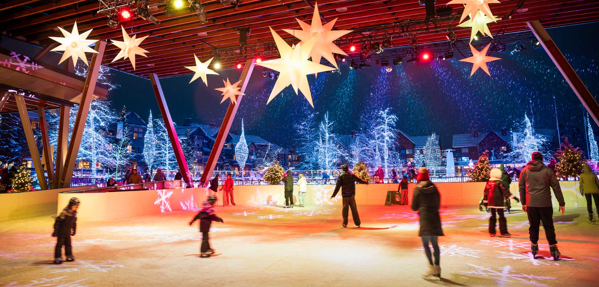 Ice skating at Olympic Plaza in Whistler