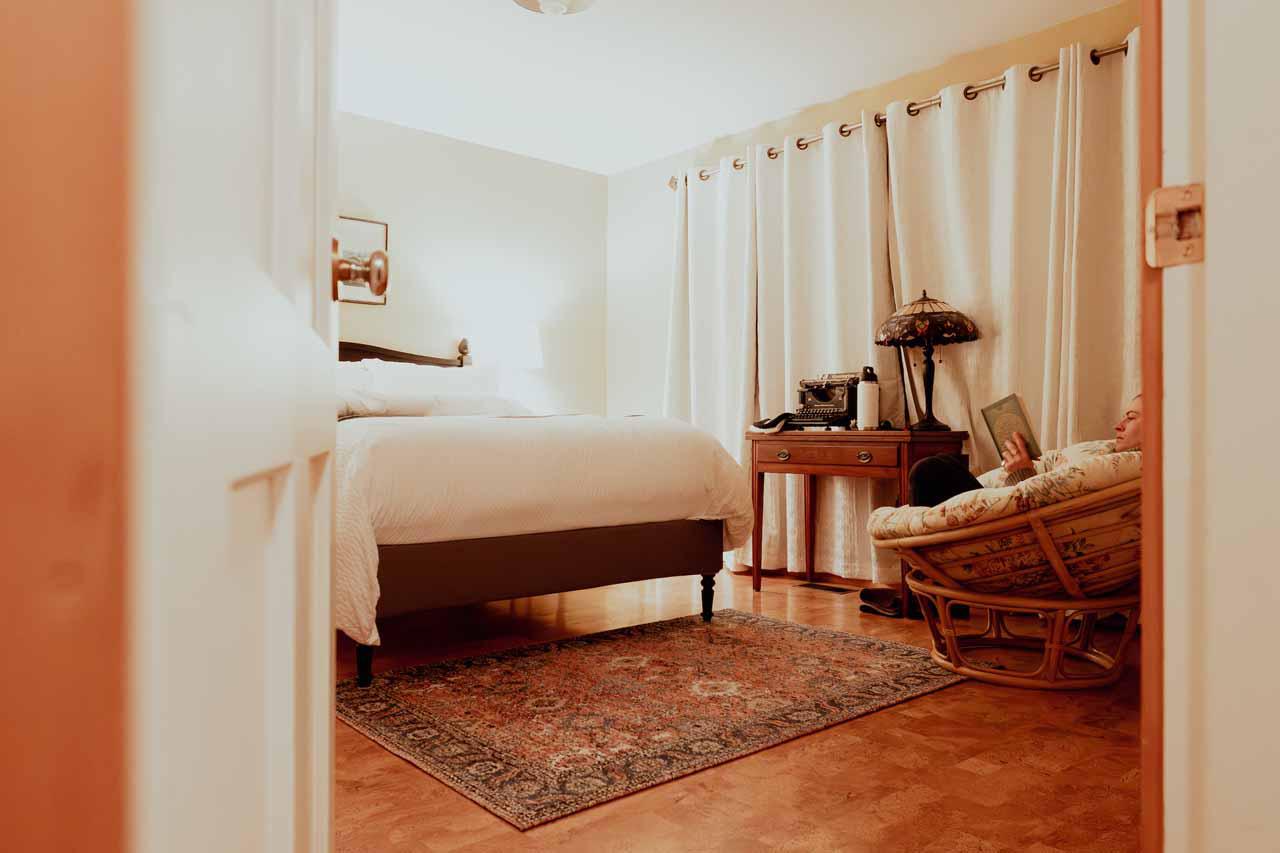 Bedroom one at Sand Creek Ranch in Bella Coola