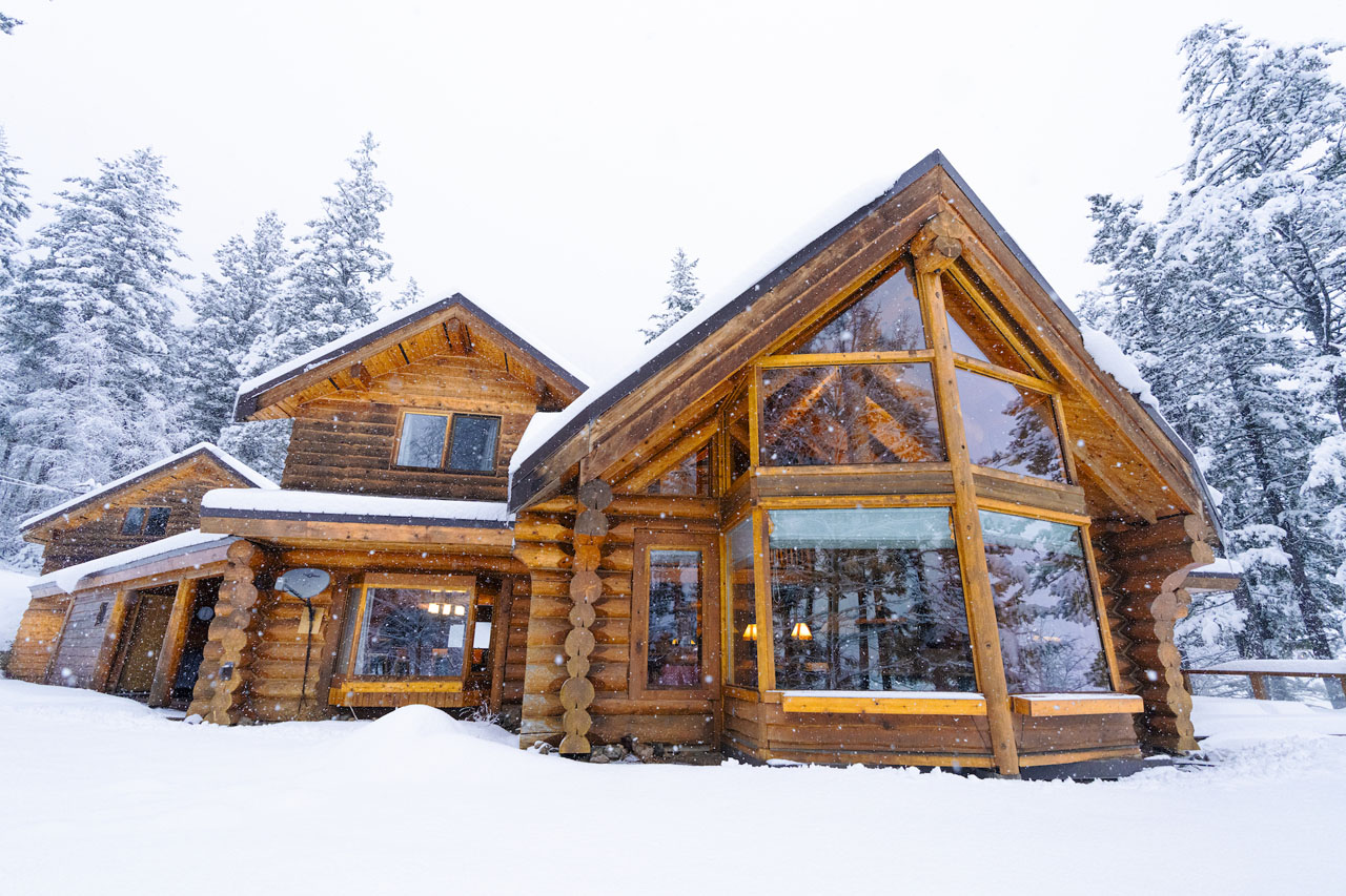 Exterior of Spirit Bear Lodge in South Chilcotin, British Columbia