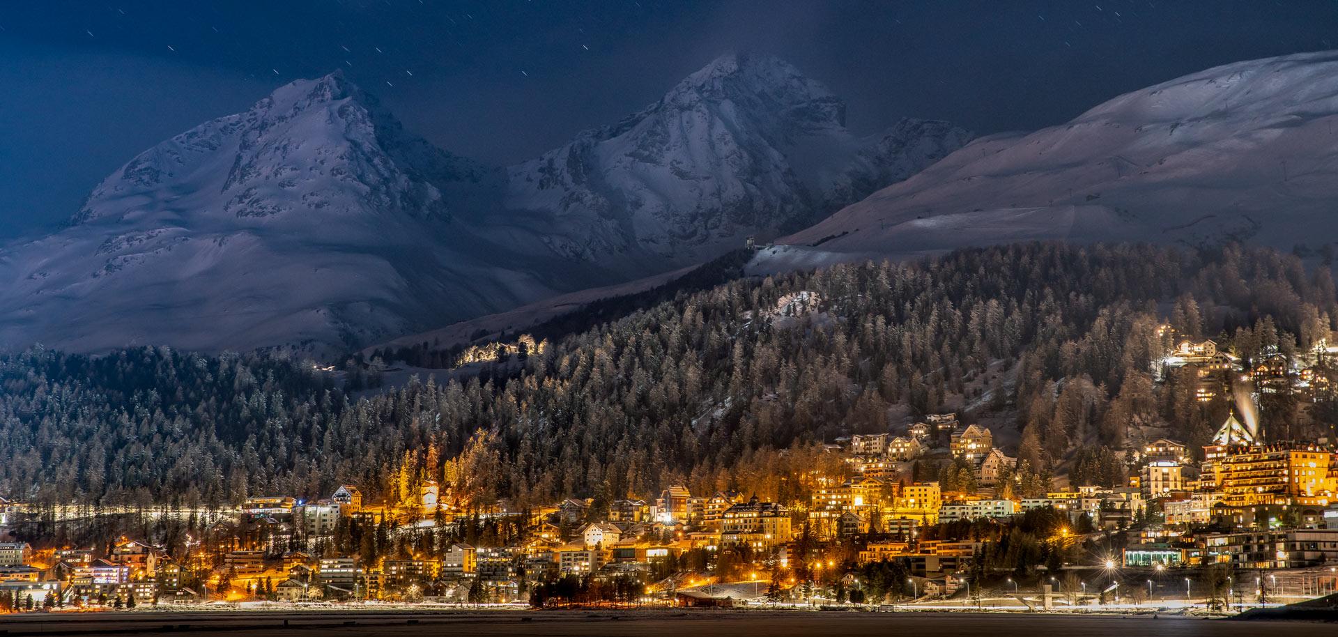 St Moritz at night