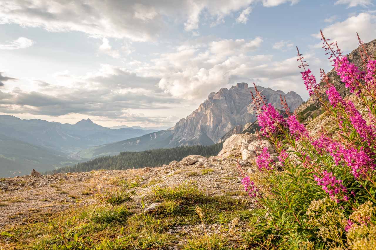 View of Sassonger in Alta Badia