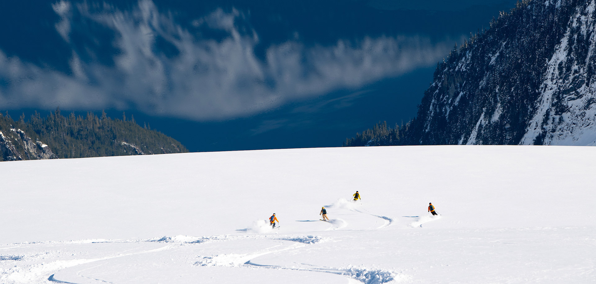 Skiing from summit to sea