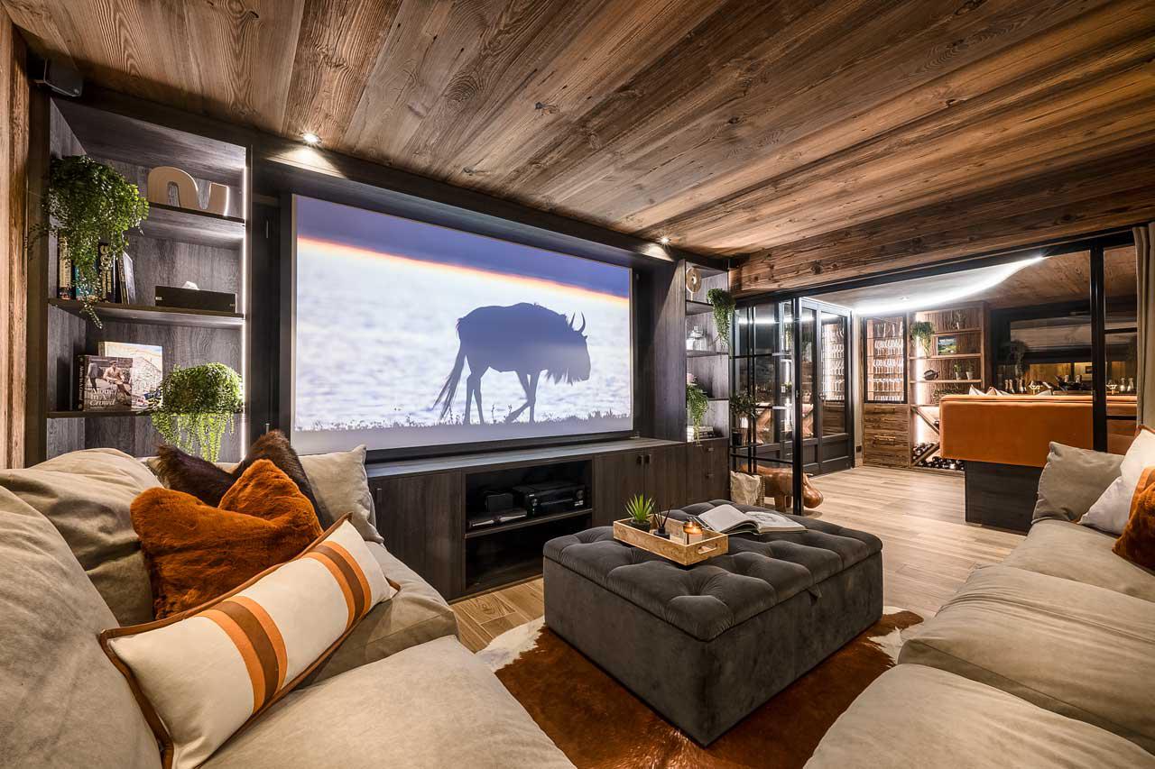 Cinema room at The Bungo in Morzine
