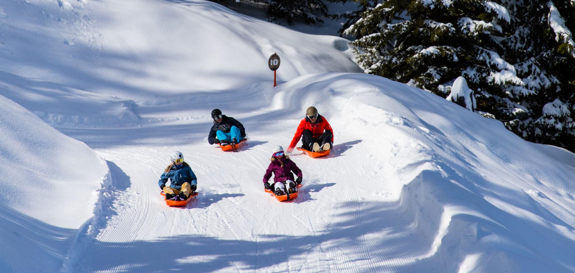 Toboganning in Meribel