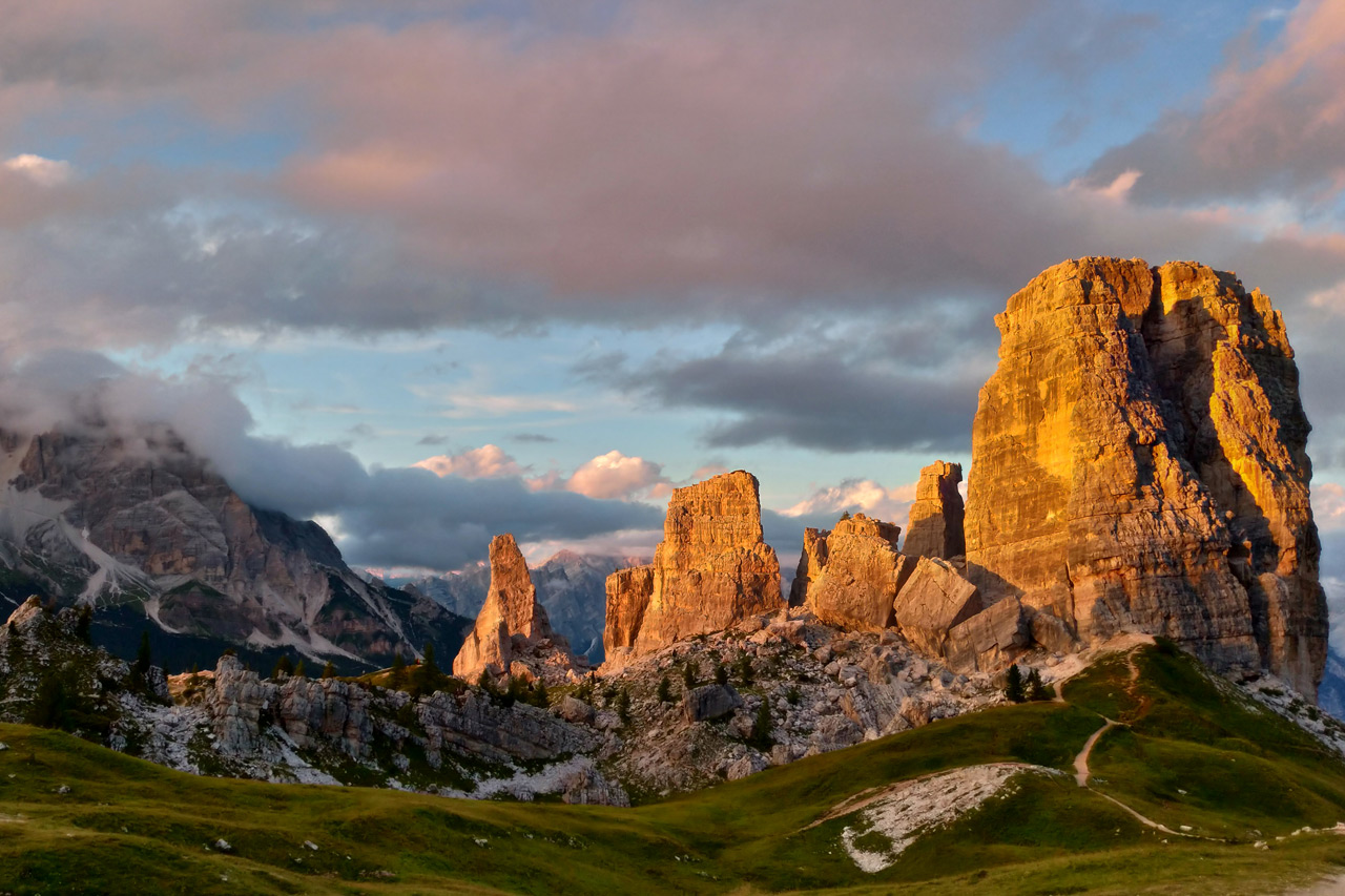 Cortina d'Ampezzo mountain view in summer