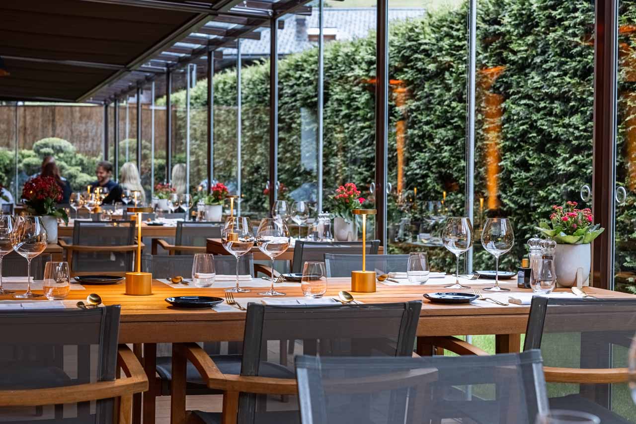 Terrace at Ultima Gstaad in summer