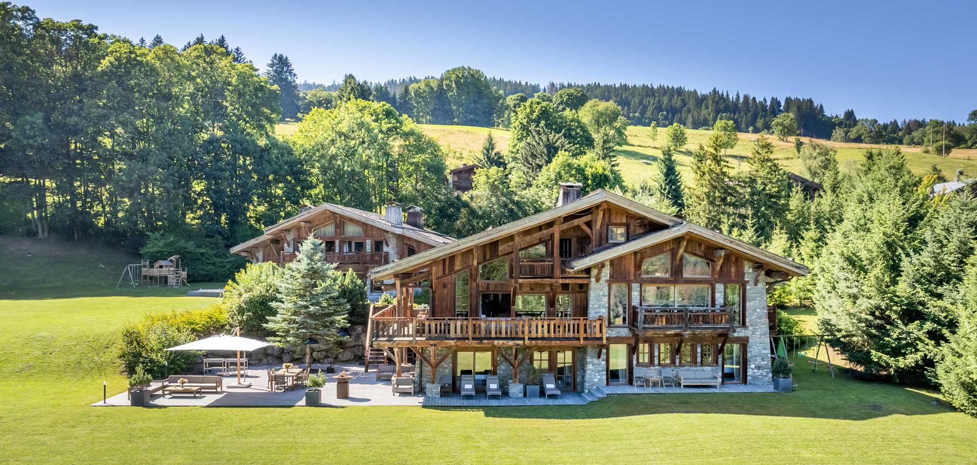 Exterior view of Ultima Megeve in Summer