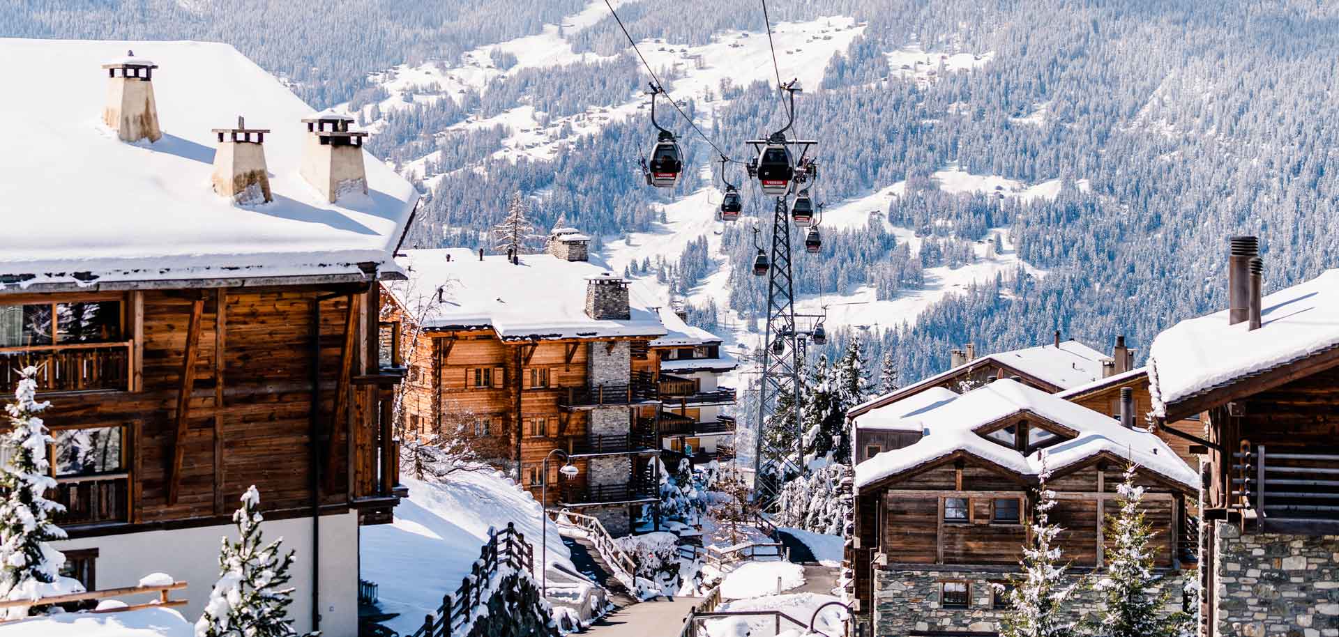 Verbier ski resort in winter