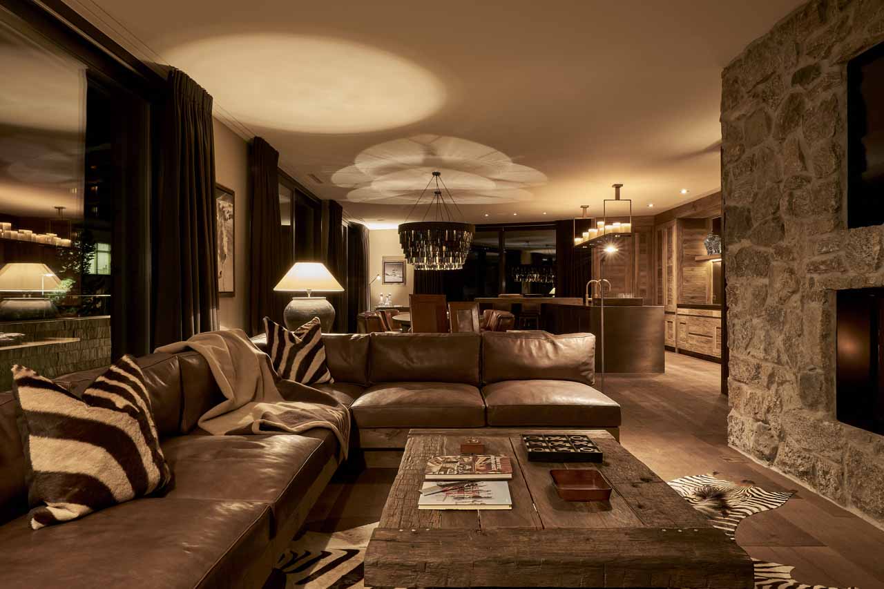Living room at Penthouse Elbert Lodge in Davos