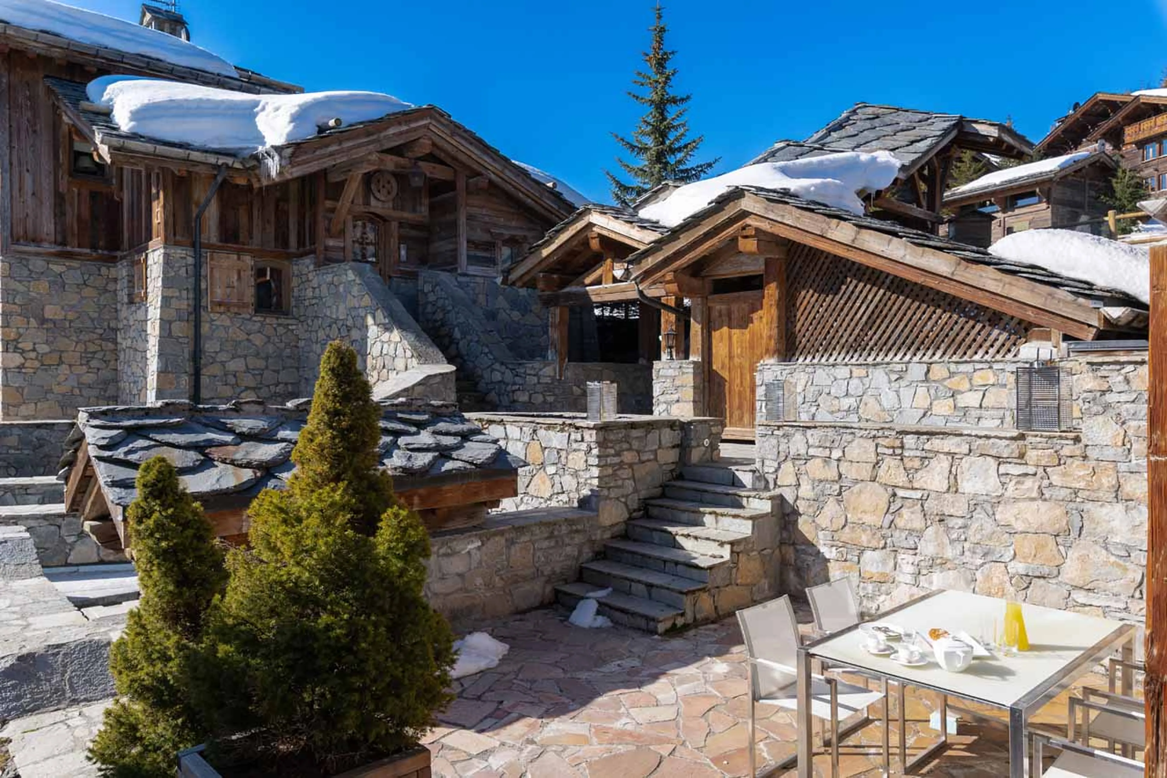 Furnished terrace at Chalet Carat in Courchevel 1850