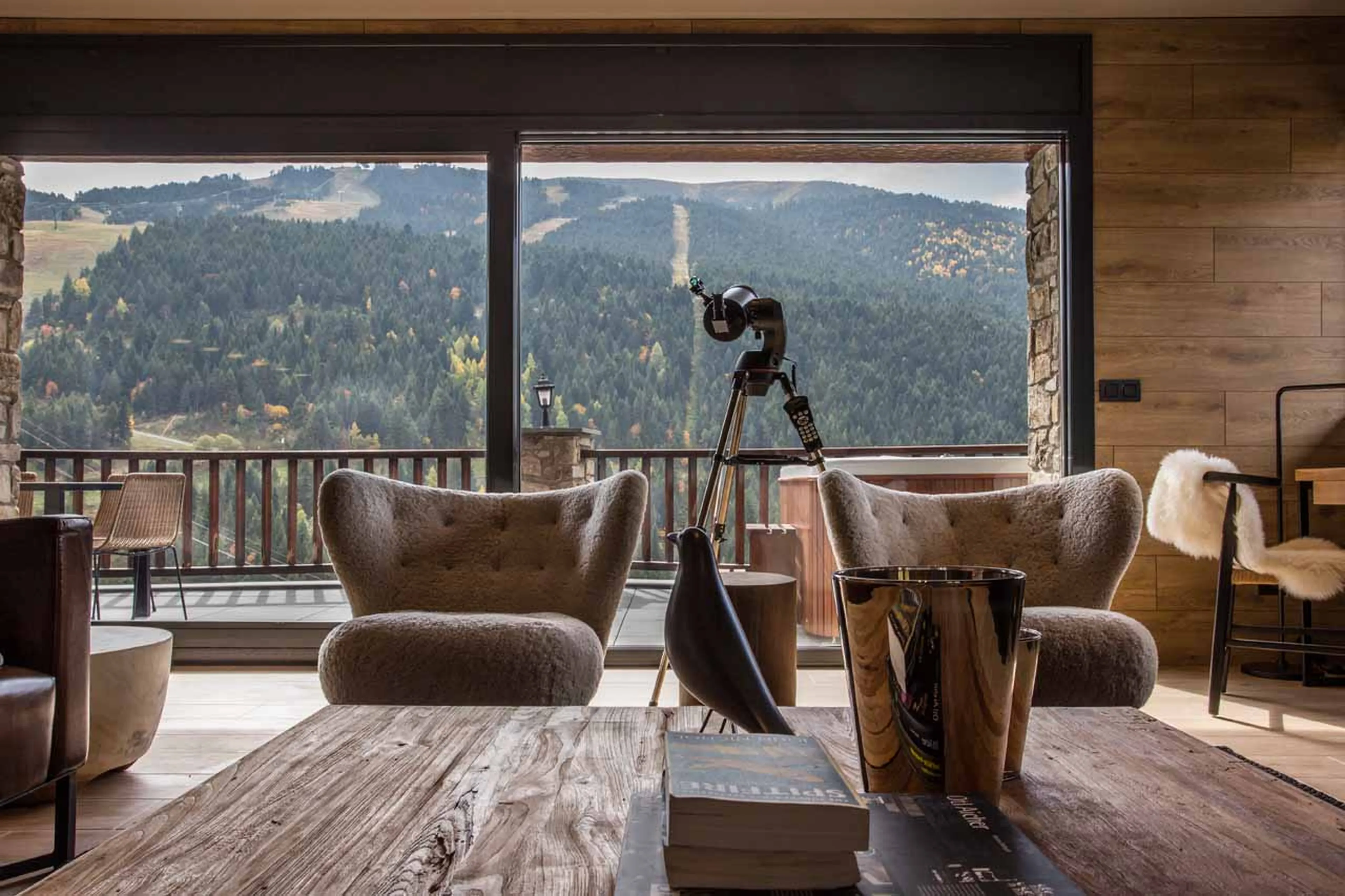 Views from the living area at Alpine Residence in Soldeu
