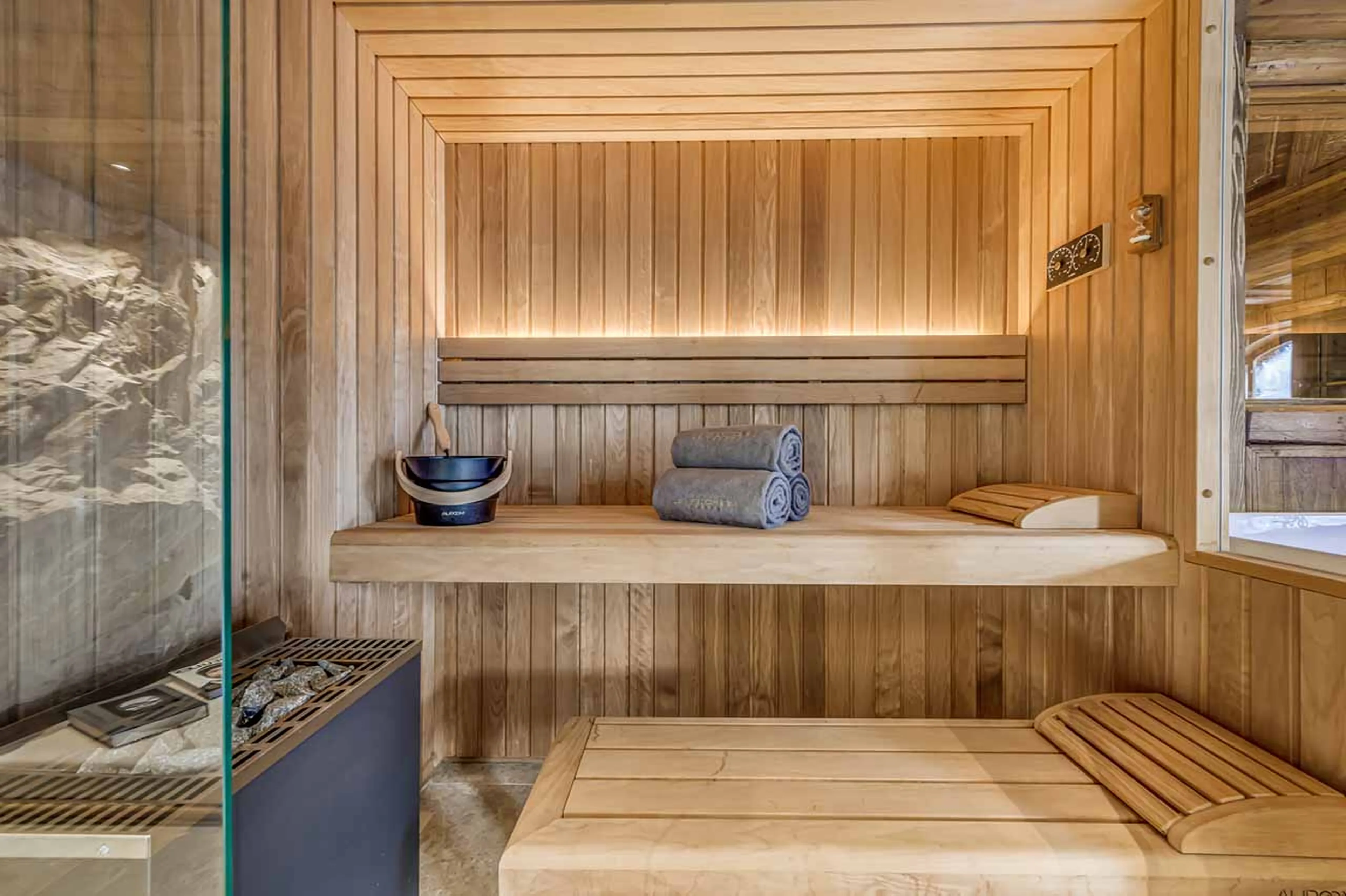 Steam room at Chalet Le Rocher in Val d’Isere