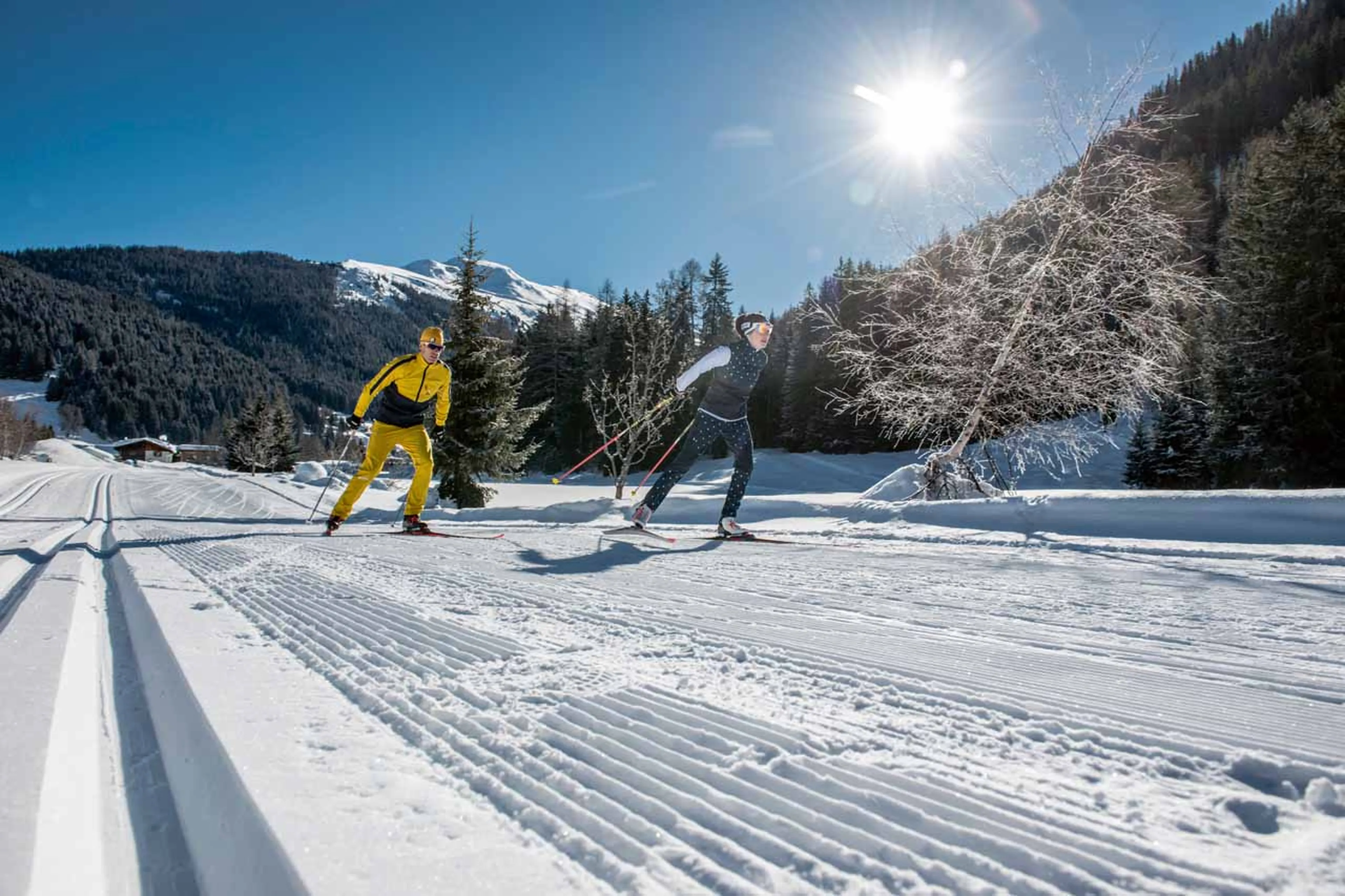 Cross-country skiing tracks in Klosters