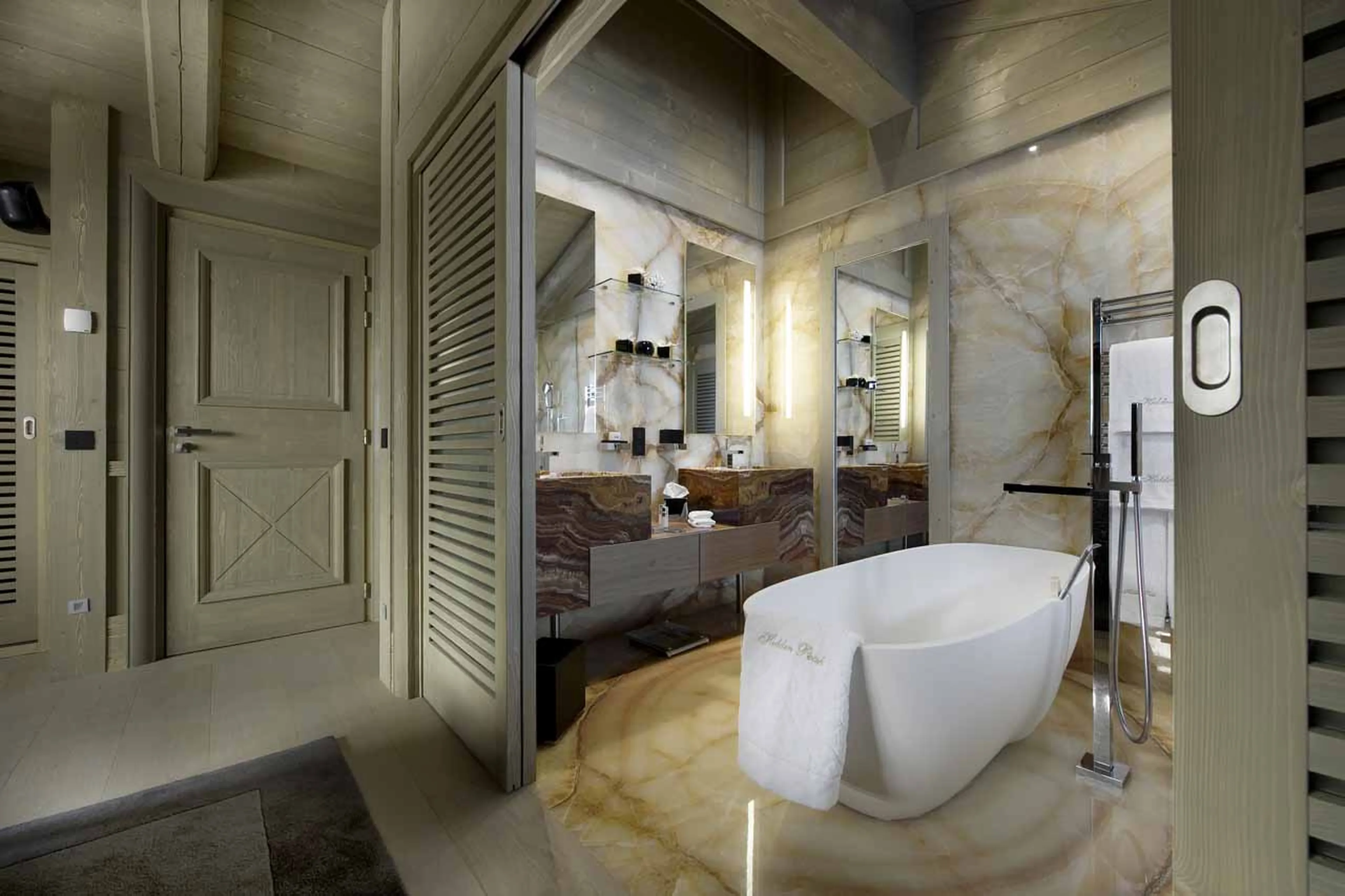 Bathroom two at Chalet Hidden Peak in Courchevel 1850