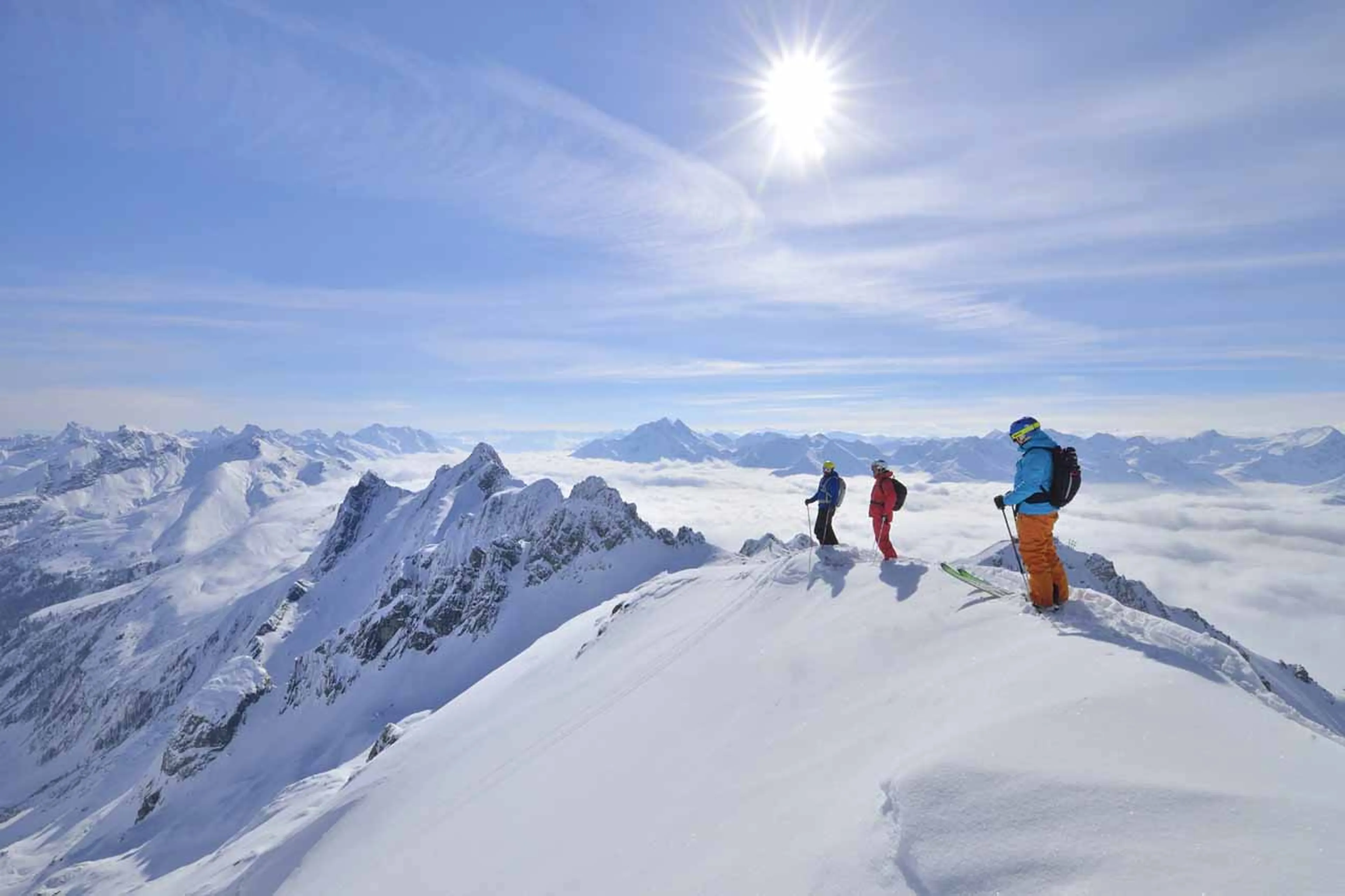 Skiing off piste in St Anton