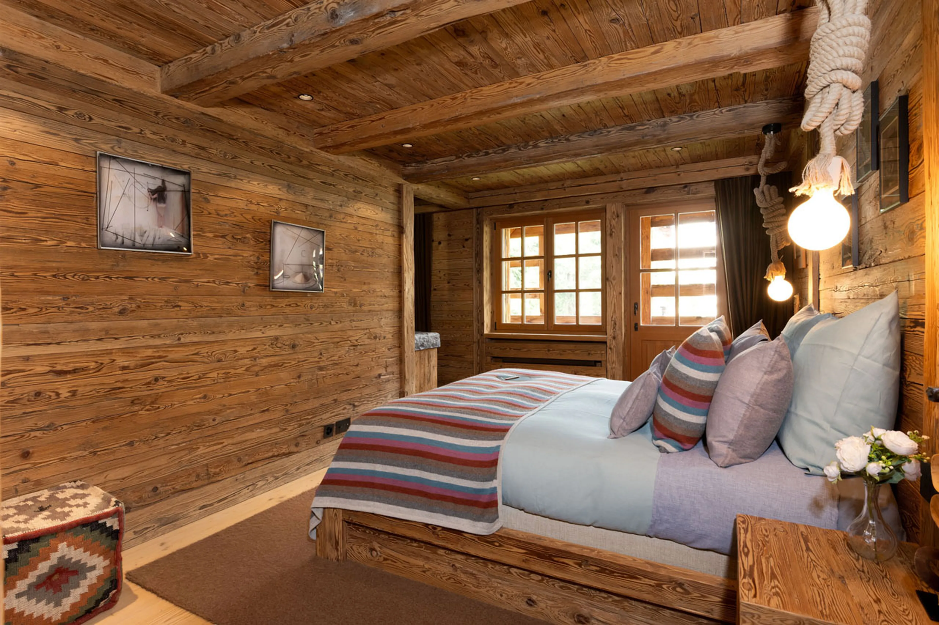 Access to balcony from bedroom at Alex Penthouse in Verbier