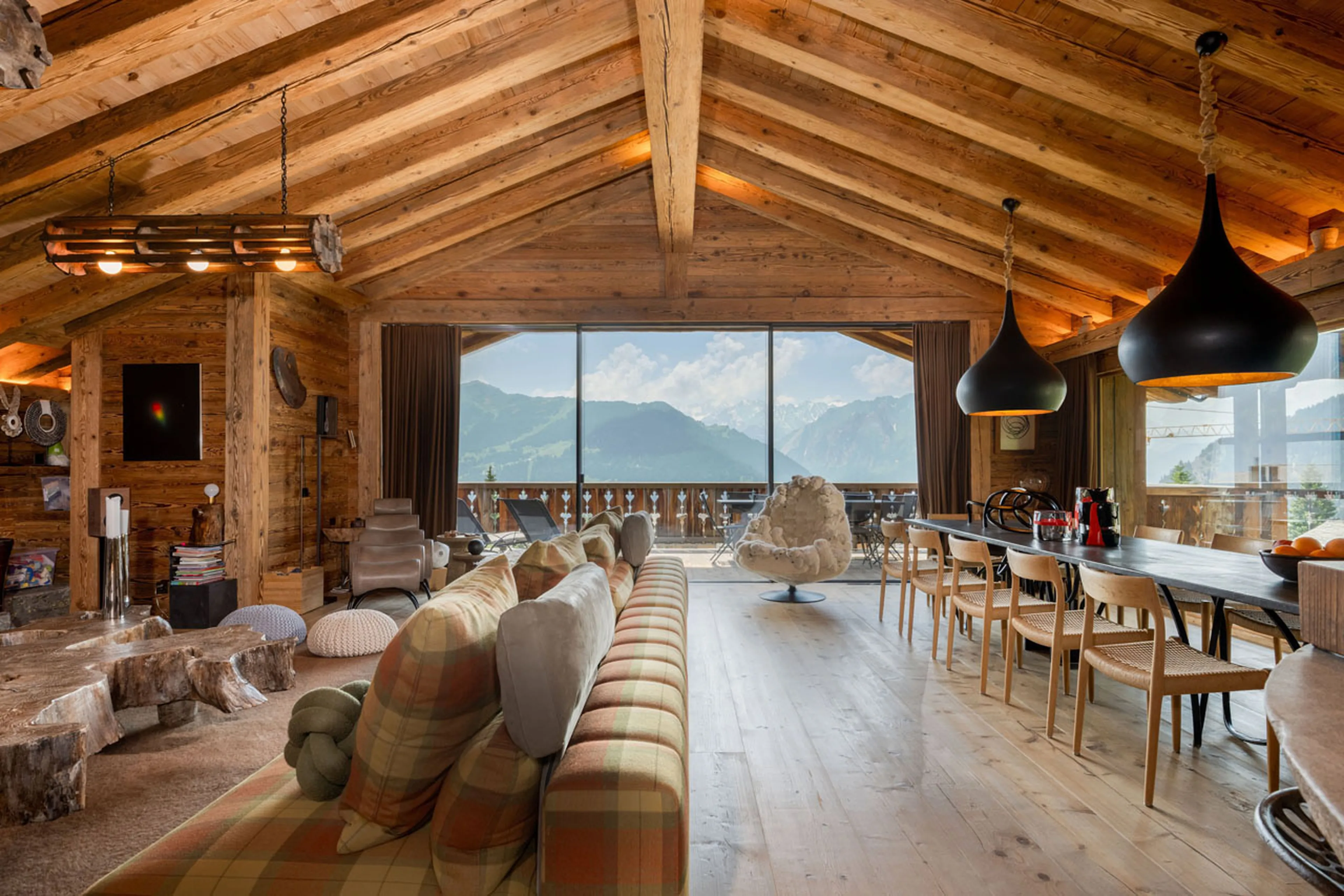 Living area at Alex Penthouse in Verbier