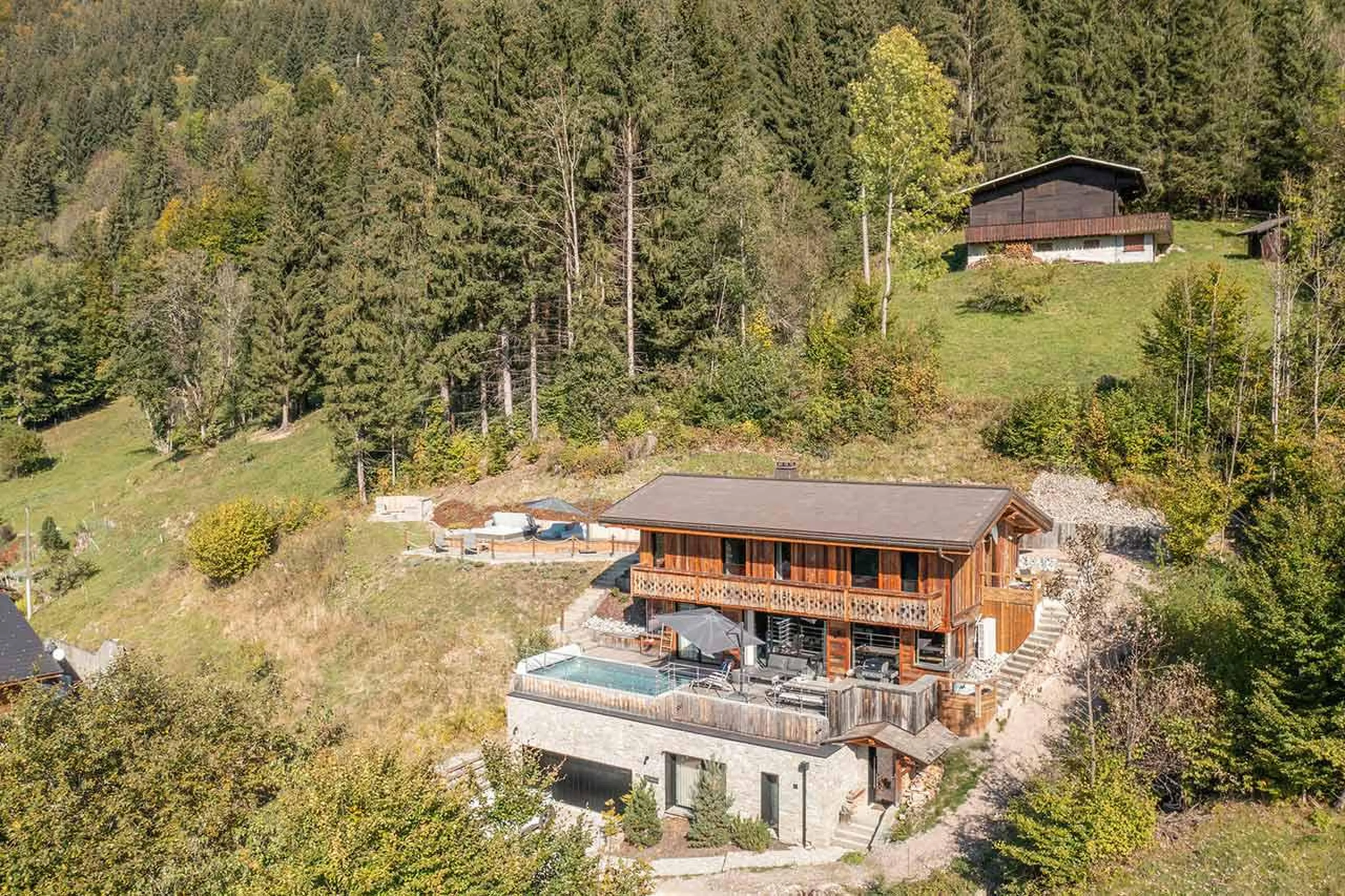 Aerial view of Alpine Retreat in Morzine