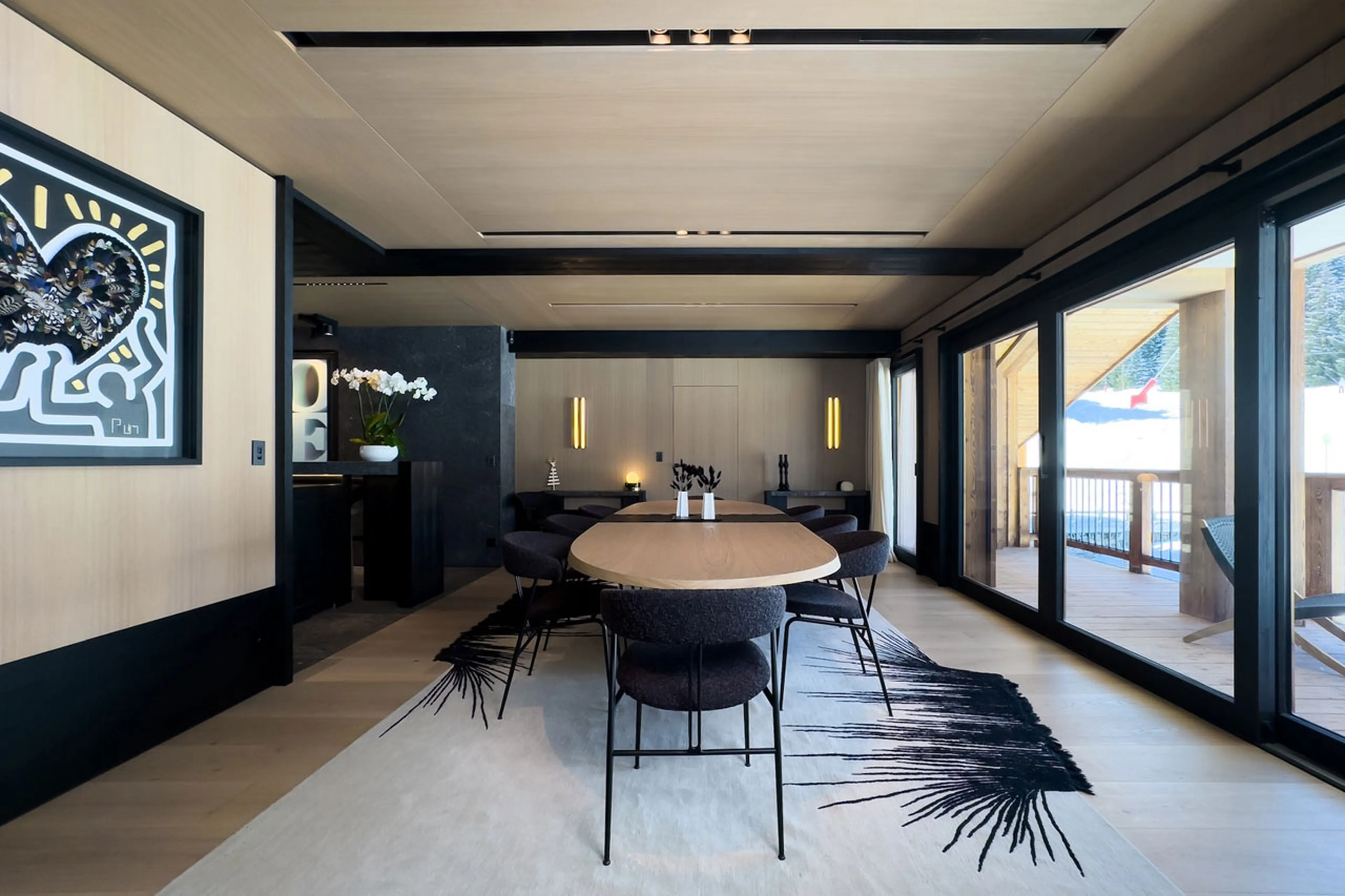 Dining area at Altara Penthouse in Courchevel 1850